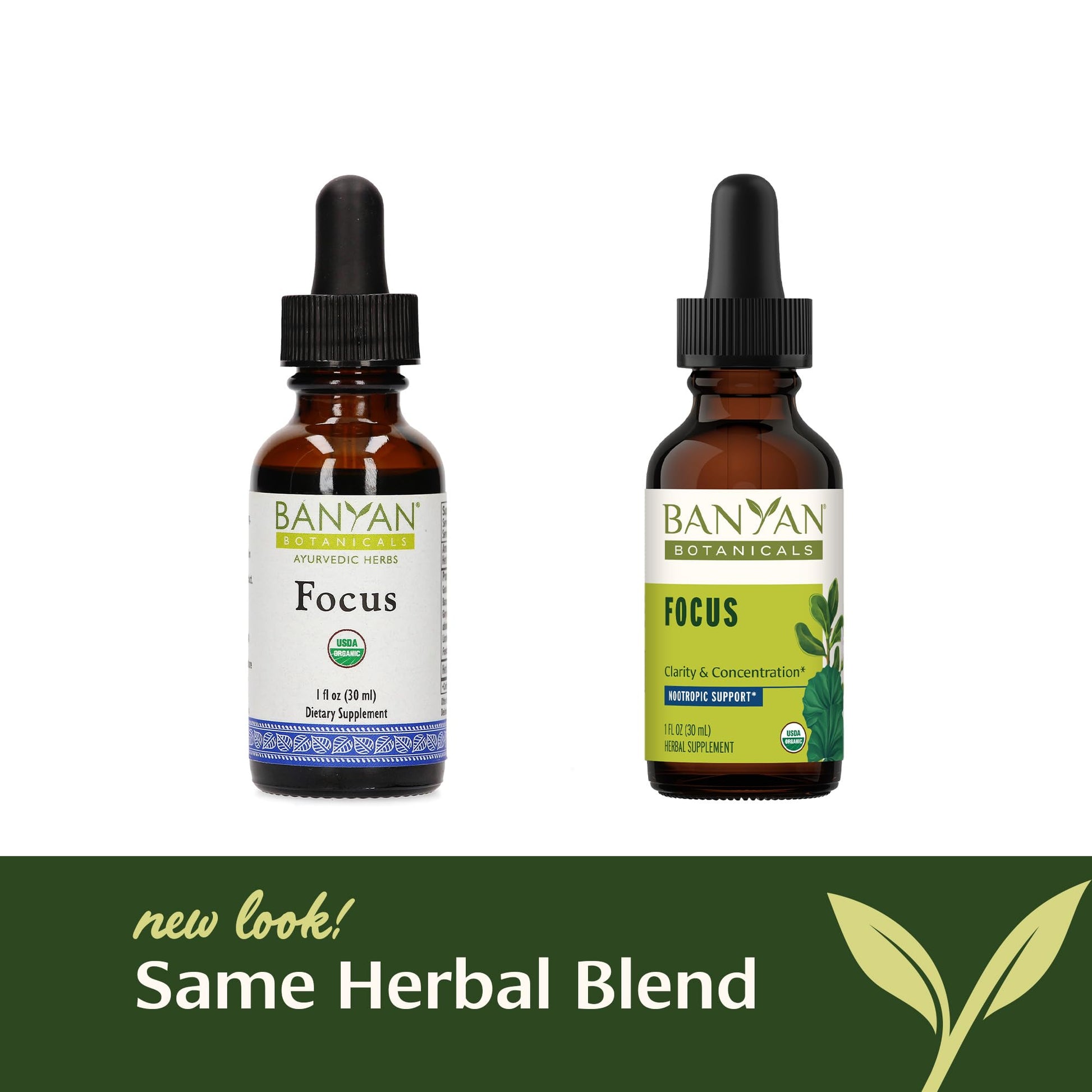 Banyan Botanicals Focus Liquid Extract – Organic Focus Supplement – Liquid Extract in Non-Alcoholic Glycerin – Nootropic Herbs for Fast-Acting Support* – 1 oz. – Non-GMO Sustainably Sourced Vegan Banyan BotanicalsAu supplements