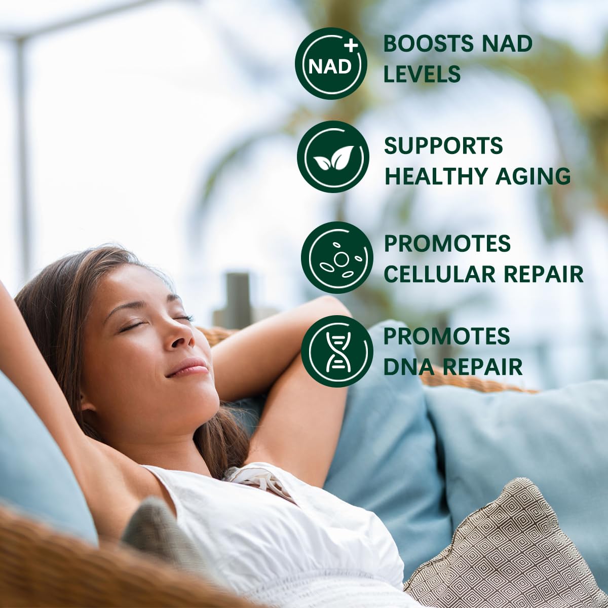 ESUNM Liposomal NAD+ Supplement with Resveratrol, NMN Supplement NAD Resveratrol Support Cellular Health, Stamina & Healthy Aging,Third-Party Tested，80 Capsules ESUNMAu supplements