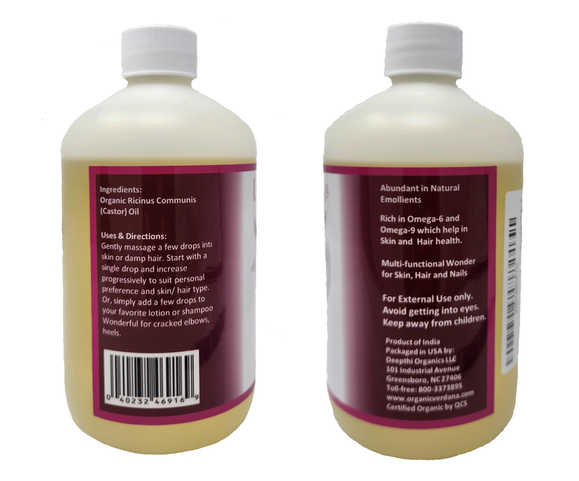 Verdana Organic Castor Oil – USDA Certified Organic – Cold Pressed, Unrefined, 100% Pure and Hexane VerdanaAu supplements