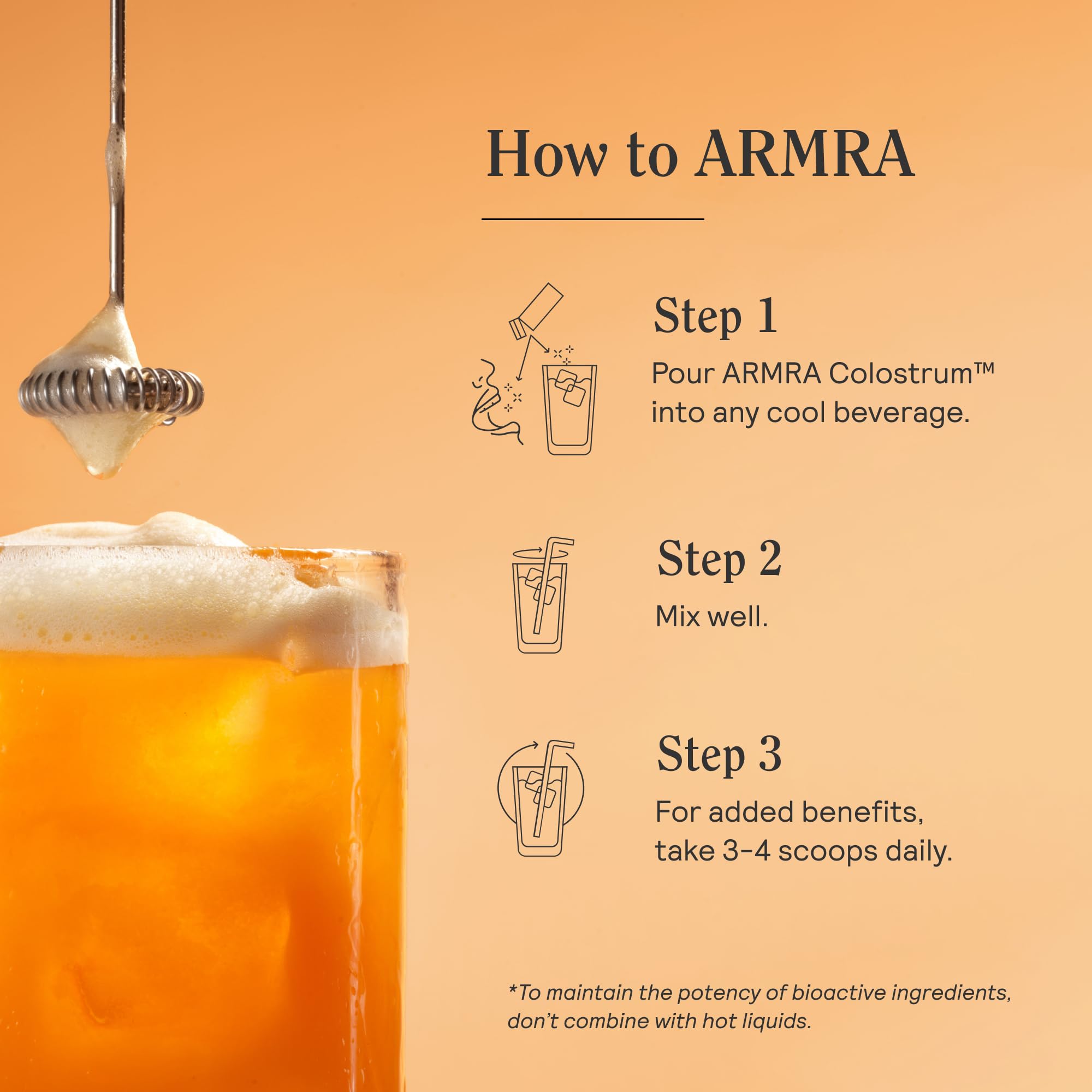 ARMRA Colostrum™ Premium Powder, Grass Fed, Gut Health Bloating Immunity Skin & Hair, Contains 400+ Bioactive Nutrients, Keto, Gluten & Fat Free (Blood Orange Bundle | 120 Servings) ARMRAUS supplements