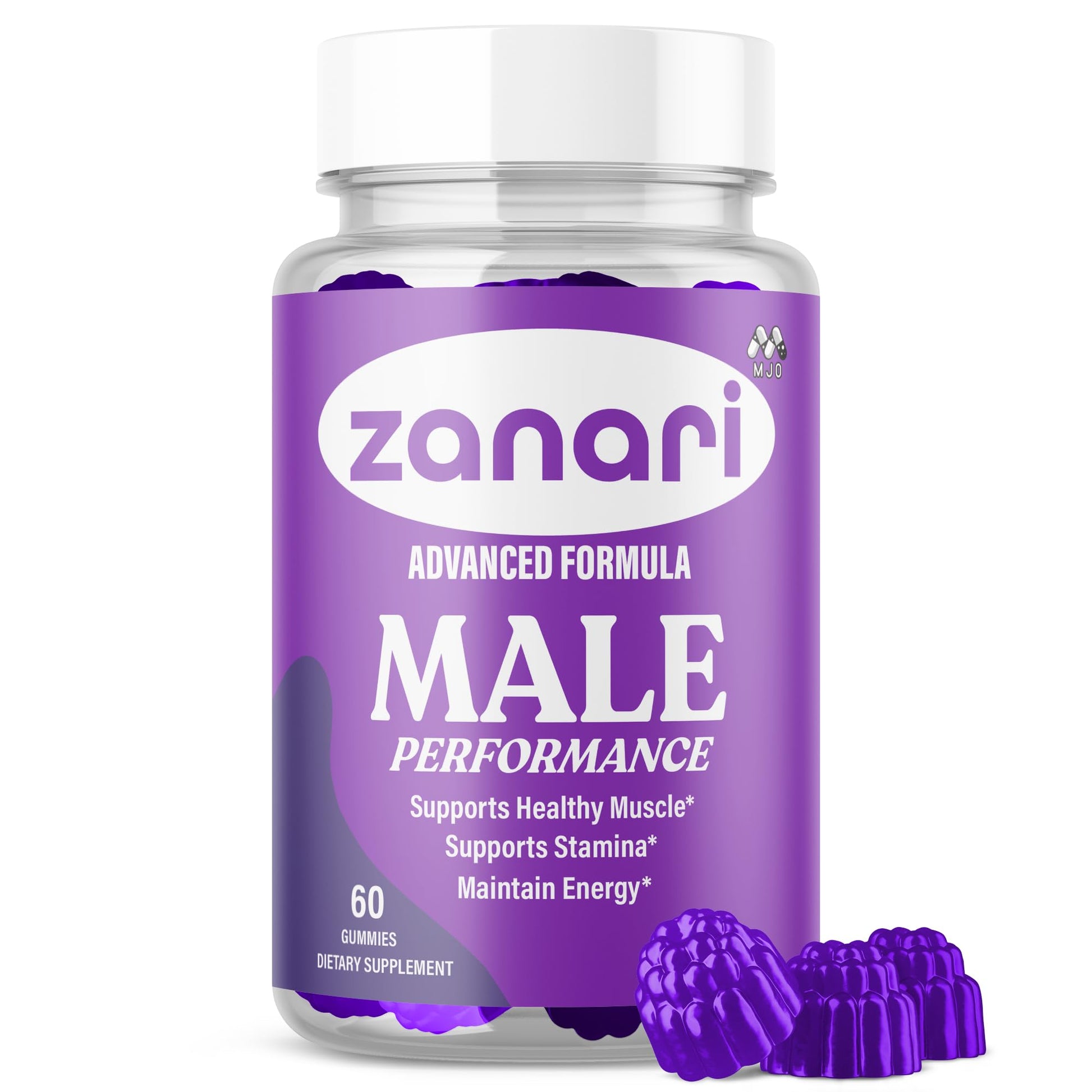 Zanari Gummies, Official Zanari Gummys for Men with All Natural Ingredients, Advanced Formula for Optimal Health & Total Wellness Support with Maximum Strength Active Lifestyle Vitamins (60 Gummies) MJOAu supplements