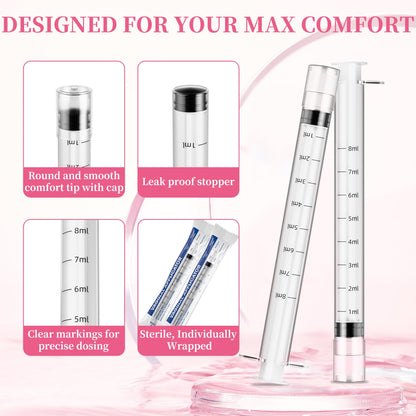 Disposable Vaginal Suppository Applicator for Women – 8ml Lube Injector Syringes with Smooth Tip, Fits Most Creams Gels Pills Tablet Suppositories, Sterilized Individually Wrapped, Pack of 20 BeHerkUS supplements
