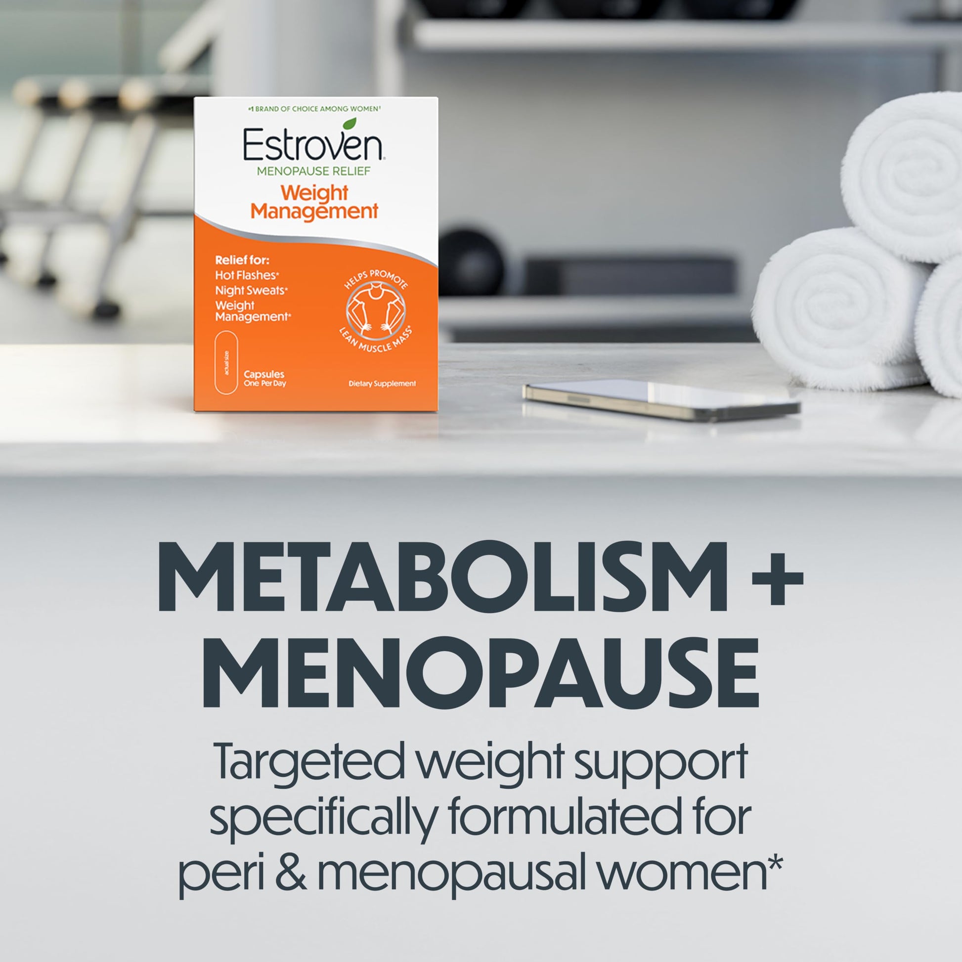 Estroven Weight Management for Menopause Relief - 30 Ct. - Clinically Proven Ingredients Help Manage Weight, Provide Night Sweats & Hot Flash Relief* Drug-Free & Gluten-Free Caplets EstrovenAu supplements