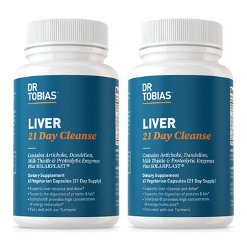 Dr. Tobias Liver 21 Day Cleanse, Herbal Liver Detox Cleanse with Solarplast, Artichoke Extra Dr. TobiasUS supplements