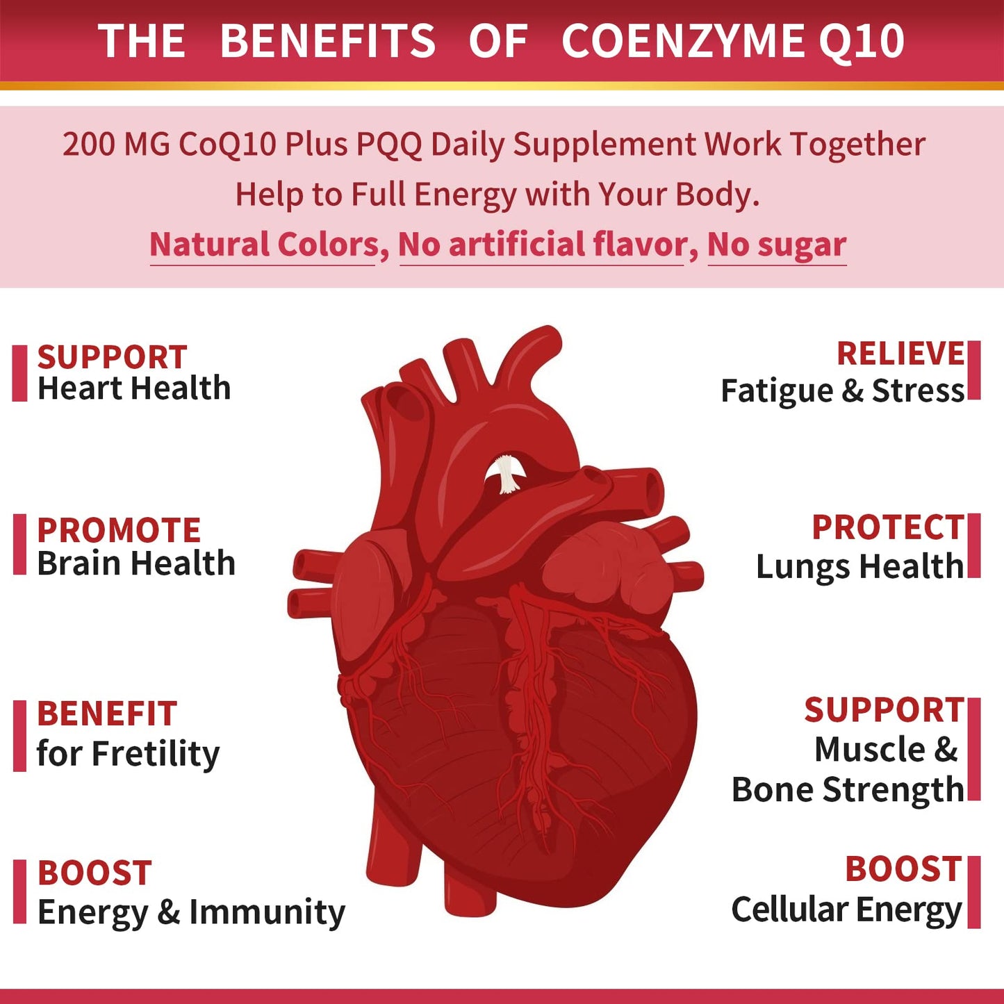 CoQ10-200mg-Softgels with PQQ, BioPerine & Omega-3, 120 Servings Coenzyme Q10 ZEBORAUS supplements