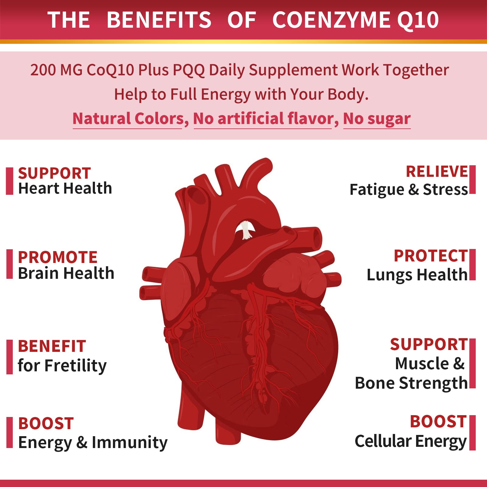 CoQ10-200mg-Softgels with PQQ, BioPerine & Omega-3, 120 Servings Coenzyme Q10 ZEBORAUS supplements