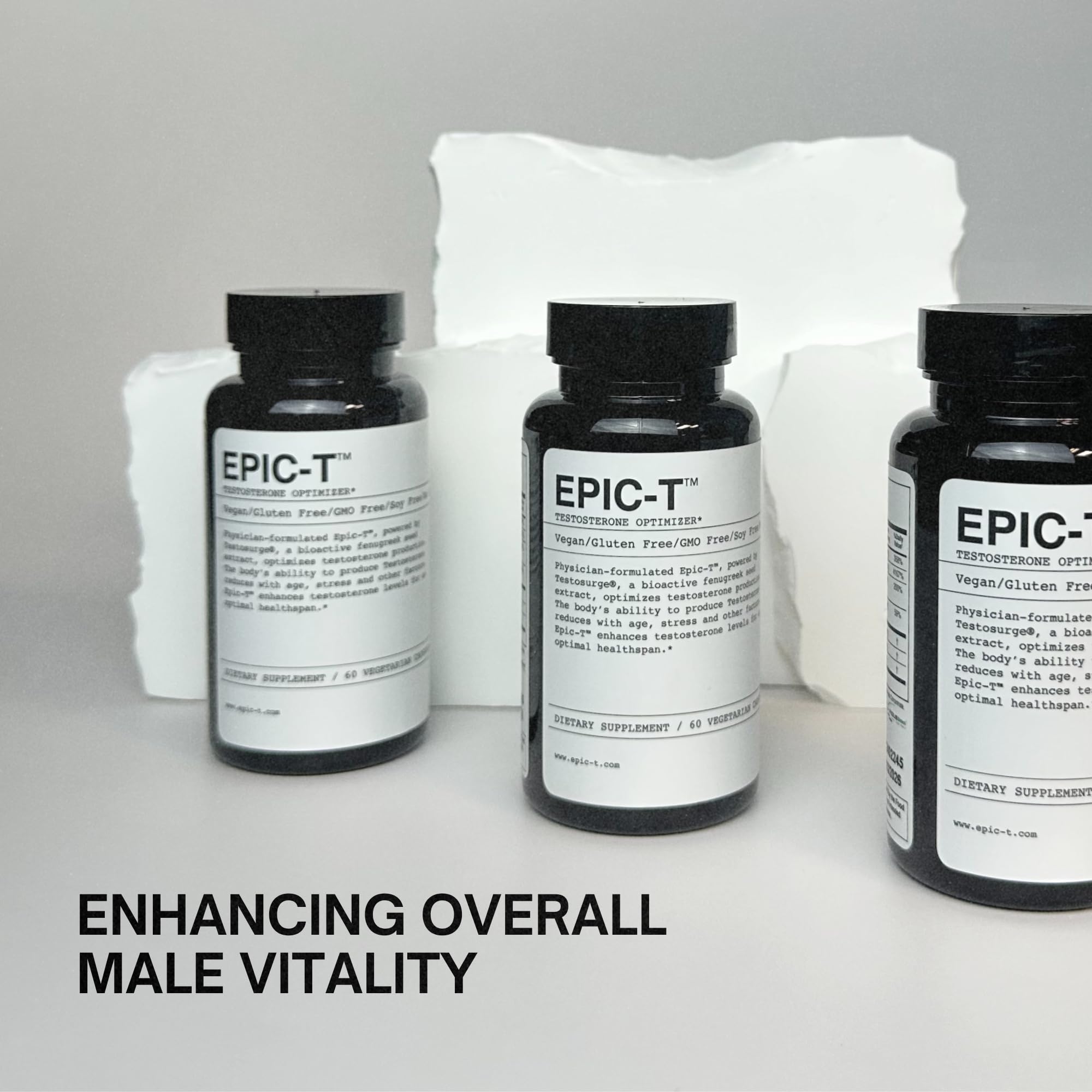 EPIC-T Testosterone Support Supplement for Men | Plant-Based Formula with Testosurge, B-Complex, B12, Zinc & Boron | Vegan, Non-GMO Daily Support EPICAu supplements