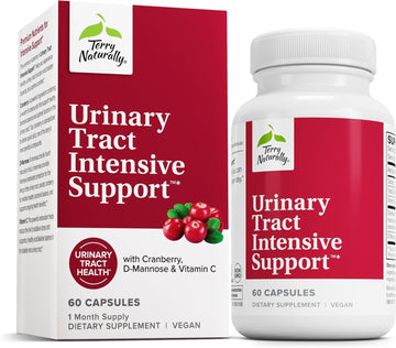 Terry Naturally Urinary Tract Intensive Support - Supplement with Cranberry for Bladder Health Support - Kidney Health Supplement with D-Mannose & Vitamin C - 60 Capsules (30 Servings) Terry NaturallyAu supplements
