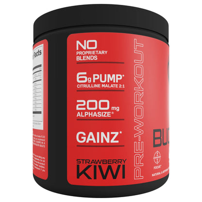 Bucked Up Pre Workout - Best Tasting - 6 Grams Citrulline, 2 Grams Beta Alanine Non Proprietary Blend, Powder (Strawberry Kiwi) Bucked UpUS supplements