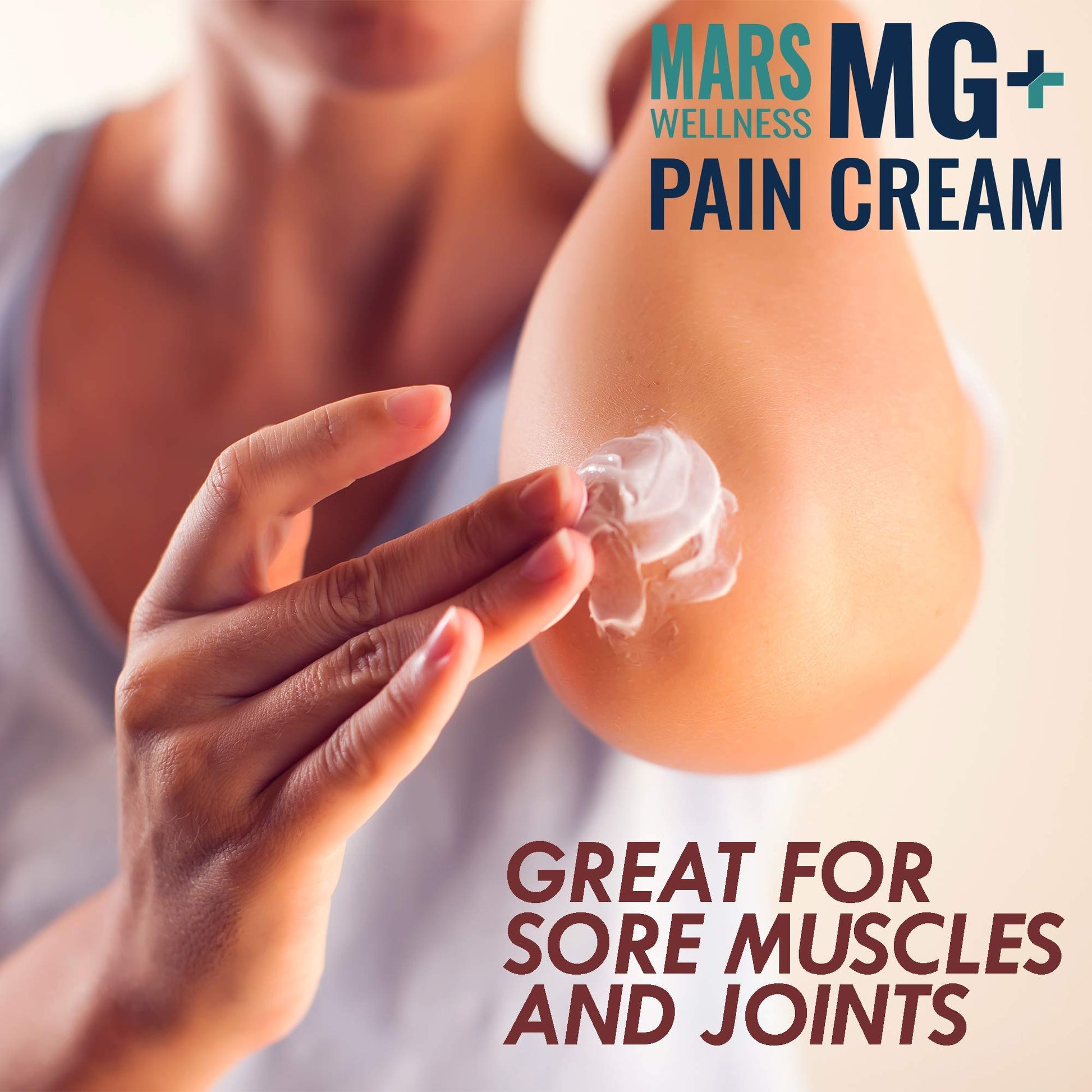 Mars Wellness MG+ Magnesium Cream Pain Relief - Extra Strength Magnesium and Arnica Cream - 4 OZ Tub - Neuropathy, Muscle Pain, and Leg Cramps Relief - 1 Pack MARS WELLNESSAu supplements