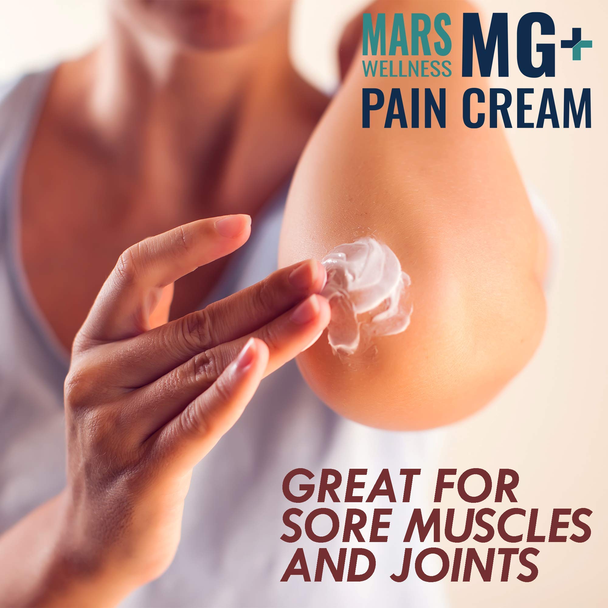 Mars Wellness MG+ Magnesium Cream Pain Relief - Extra Strength Magnesium and Arnica Cream - 4 OZ Tub - Neuropathy, Muscle Pain, and Leg Cramps Relief - 1 Pack MARS WELLNESSAu supplements