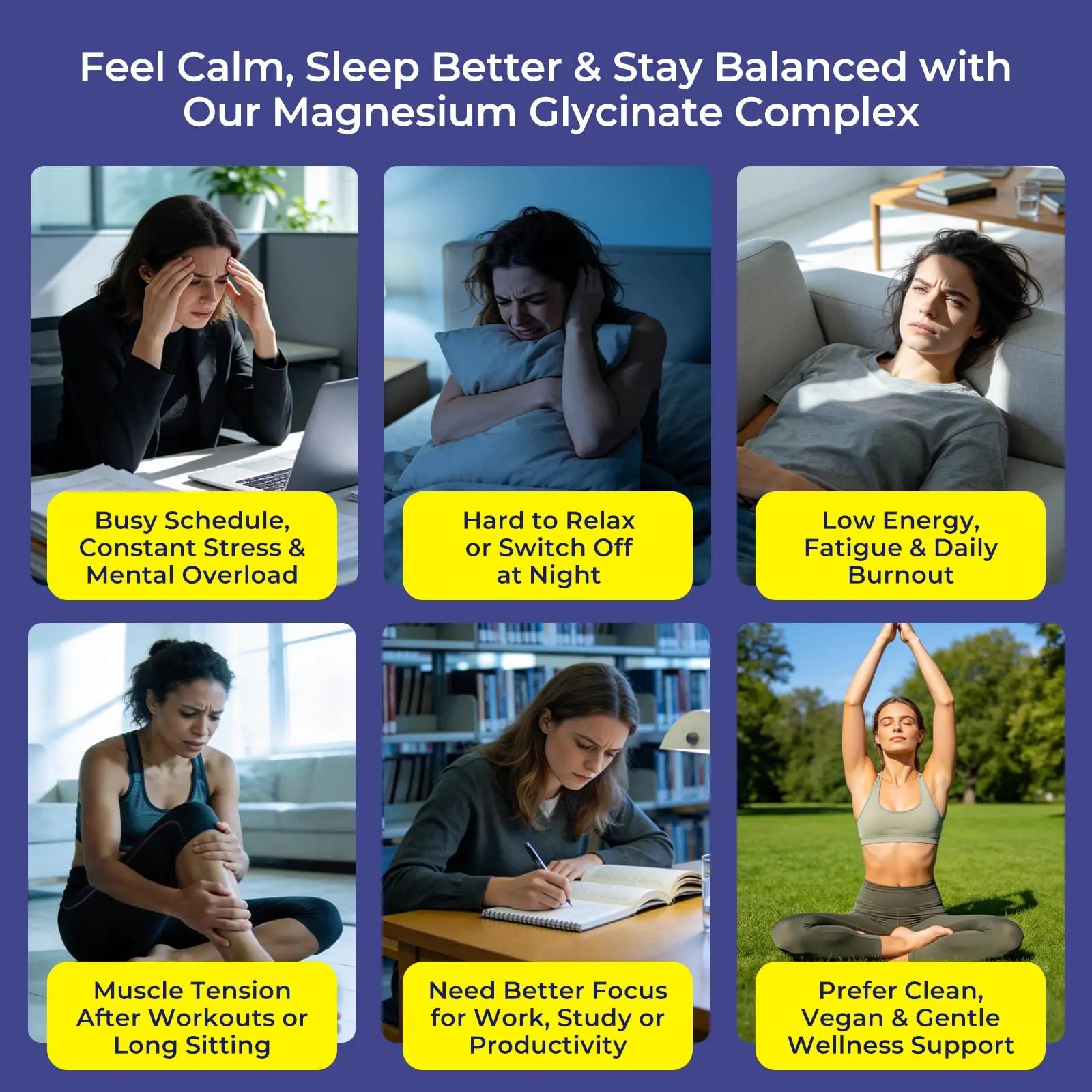 Magnesium Complex for Women & Men 1100mg, 7-in-1 Magnesium Supplement with Ashwagandha & L-Theanine for Calm & Sleep Support, High Absorption, Vegan 120 Capsules Zytheronnz supplements