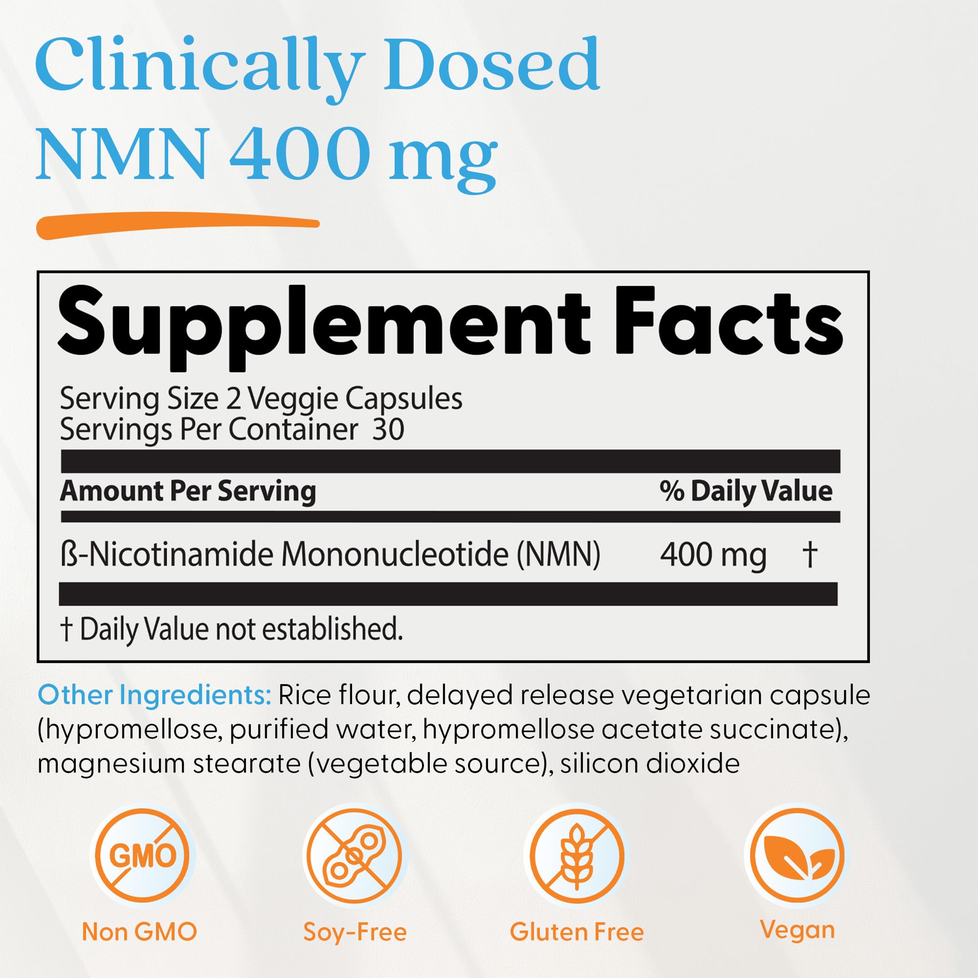 Doctor's Best NMN Supplement for Women & Men - Supports NAD+ Production & Cellular Energy, Beta Nicotinamide Mononucleotide, 200 mg per Capsule, Vegan, Non GMO - 60 Veg Caps Doctor's BESTAu supplements