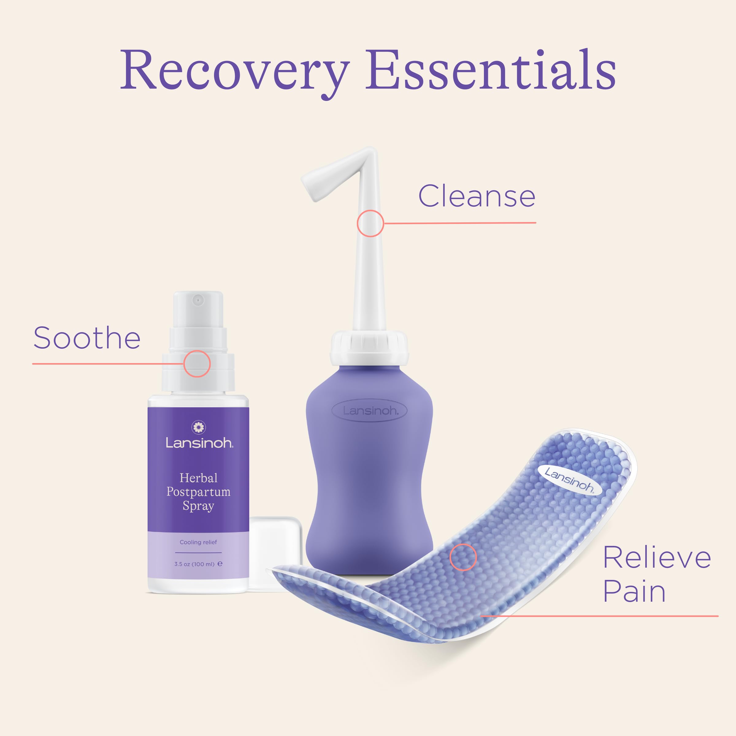 Lansinoh Postpartum Essentials Recovery Bundle, Postpartum Care Kit LansinohAu supplements
