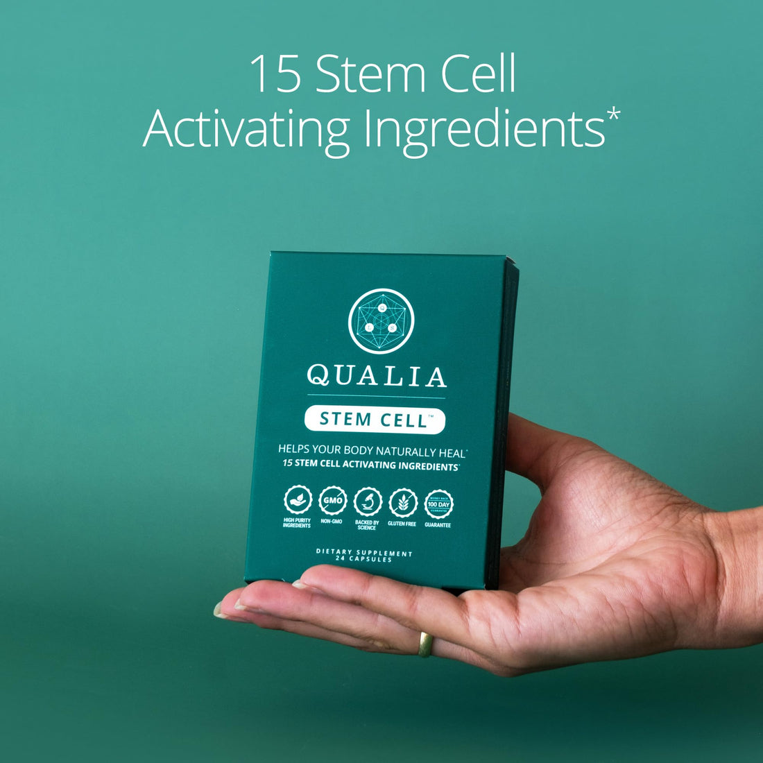 Qualia Stem Cell — Stem Cell Supplement Support with Royal Jelly, Astragalus & Sea Buckthorn | 16 Ingredients | 4 Days a Month | Helps Body Naturally heal* QUALIA LIFE SCIENCESAu supplements