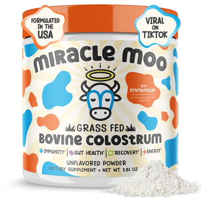 Colostrum Supplement for Gut Health, Hair Growth, Beauty and Immune Miracle MooUS supplements