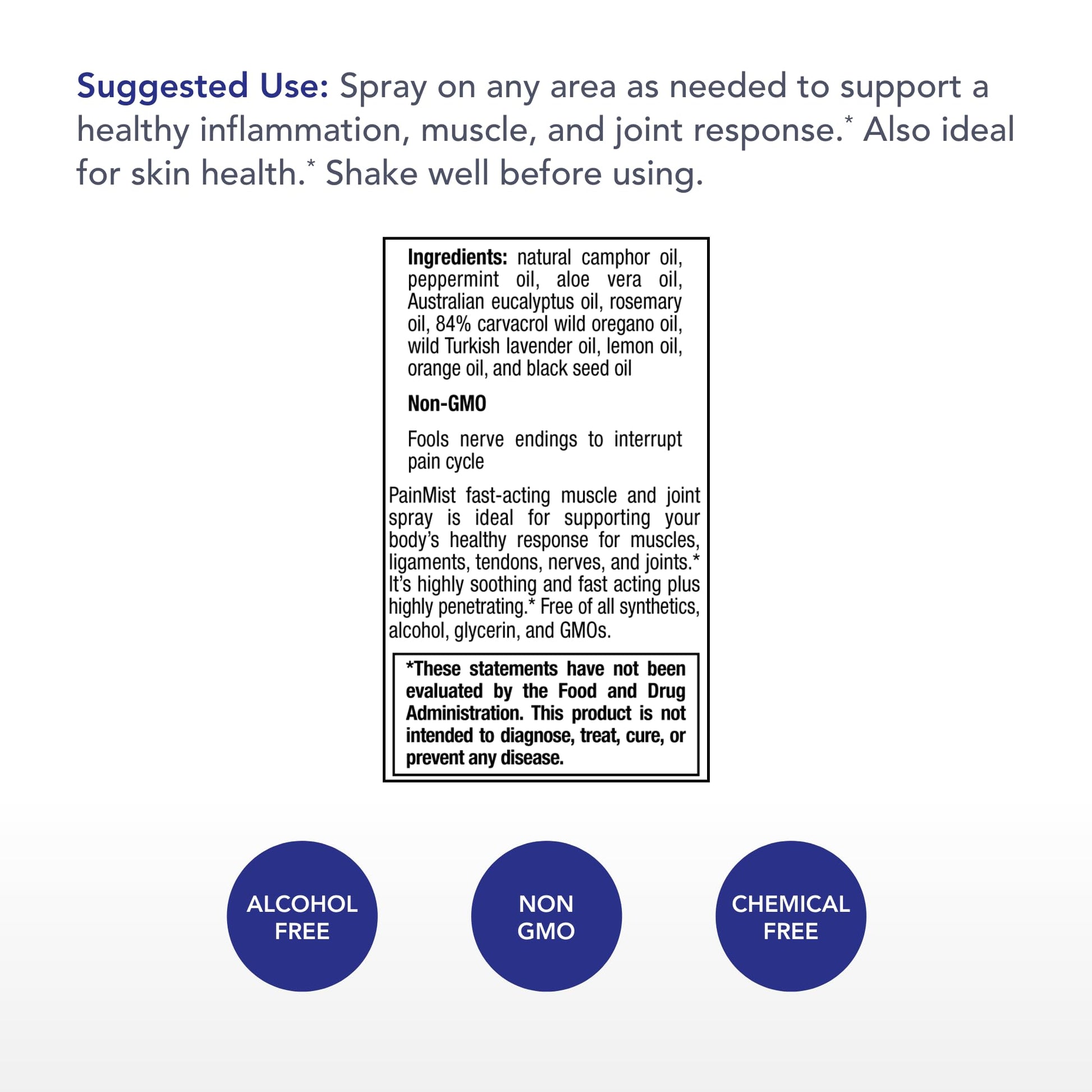 Physician's Strength PainMist - 1 fl oz - Healthy Inflammation Support - Non-GMO Physician's StrengthAu supplements
