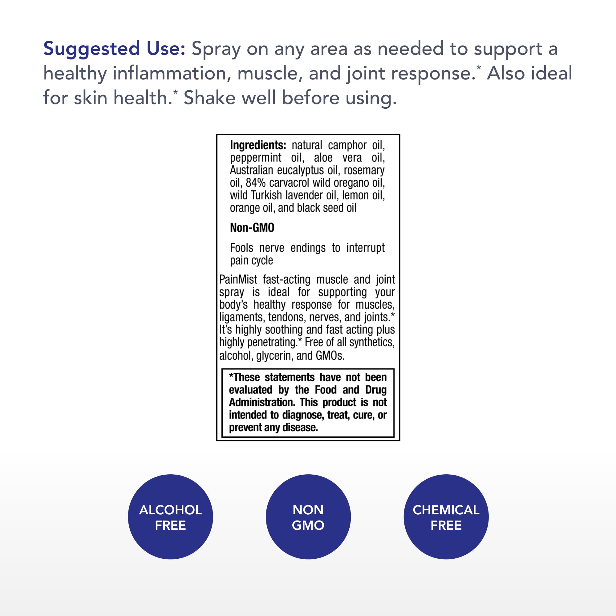 Physician's Strength PainMist - 1 fl oz - Healthy Inflammation Support - Non-GMO Physician's StrengthAu supplements