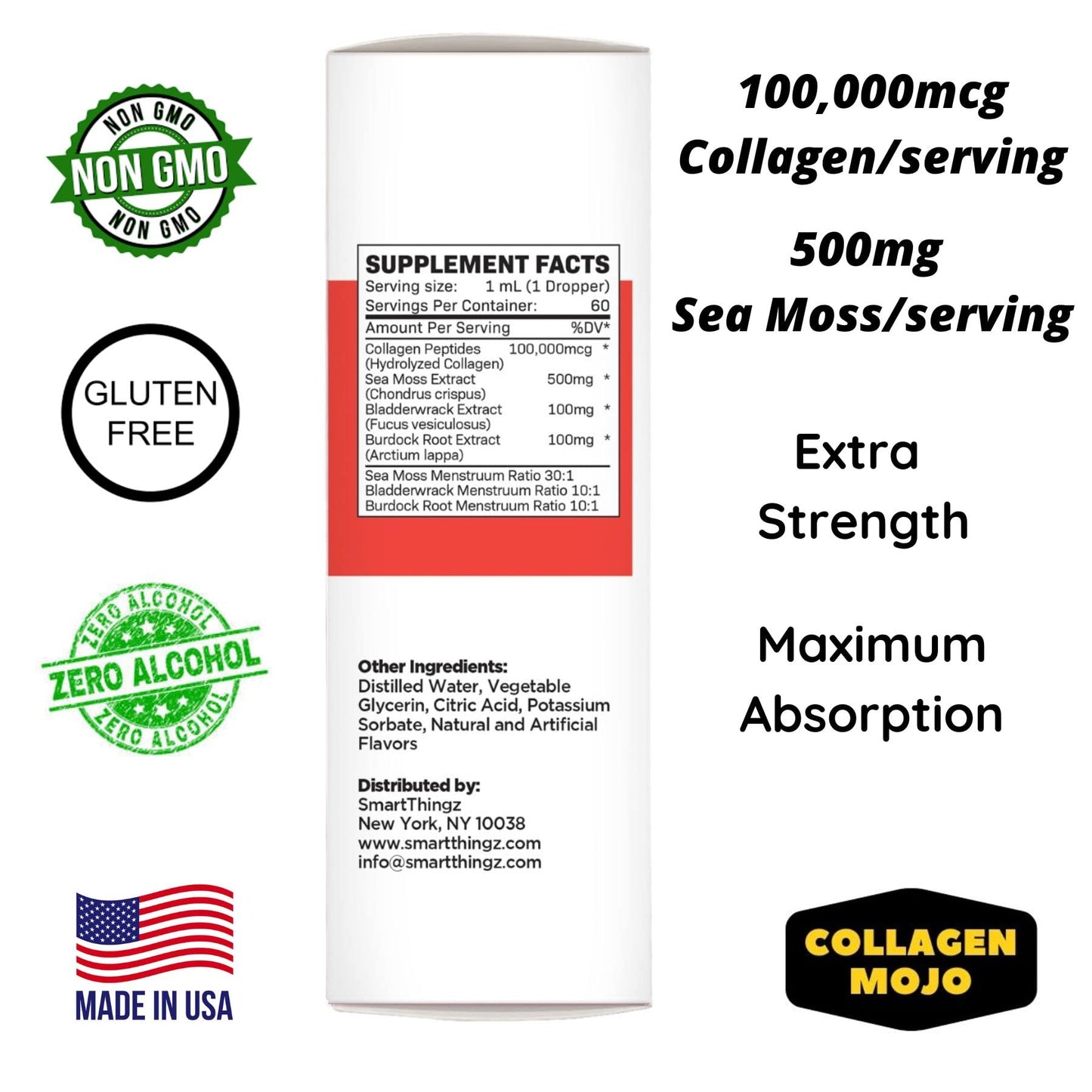 Collagen Mojo Liquid Collagen Peptides with Sea Moss, Burdock Root & Bladderwrack Collagen MojoUS supplements