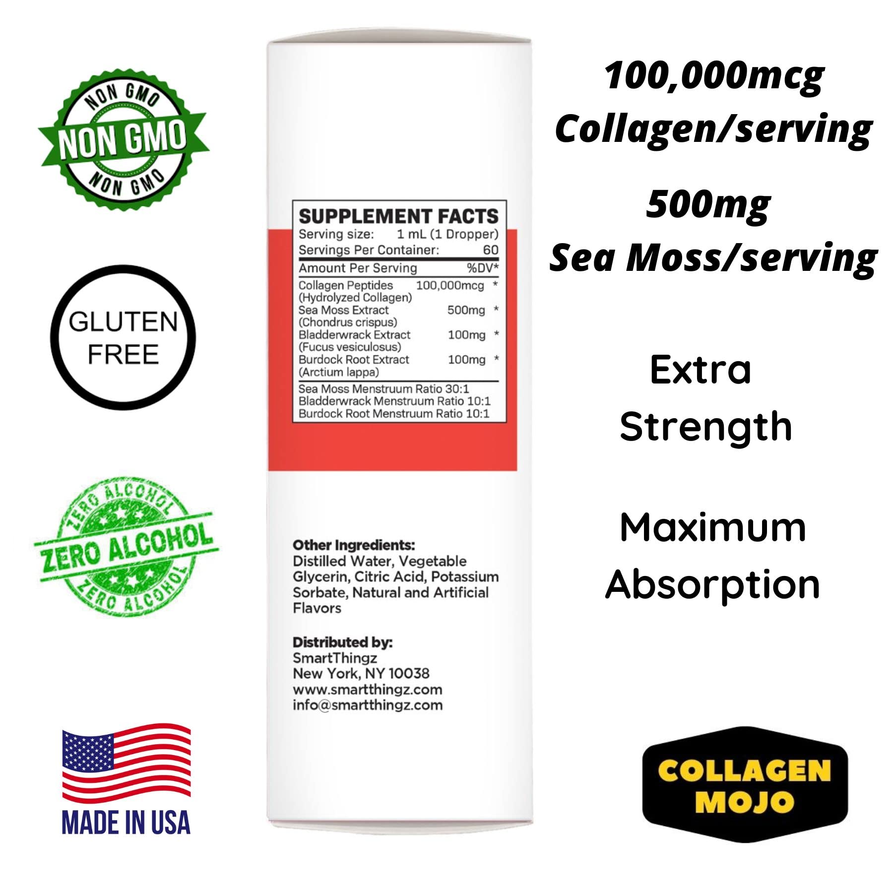 Collagen Mojo Liquid Collagen Peptides with Sea Moss, Burdock Root & Bladderwrack Collagen MojoAu supplements