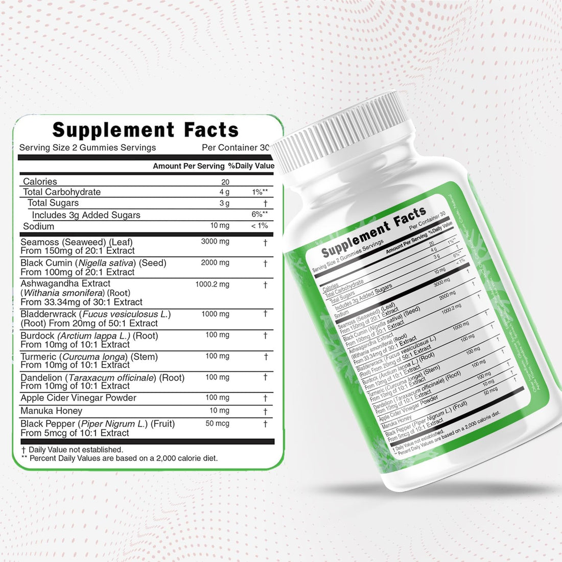 Longevity Nutritional Sea Moss, Thyroid Energy Vitamins Mineral Burdock Manuka Honey Dandelion Apple Cider Bladderwrack Ashwagandha Extract Turmeric Antioxidant Boost Immune Superfood Gummies Longevity NutritionalAu supplements