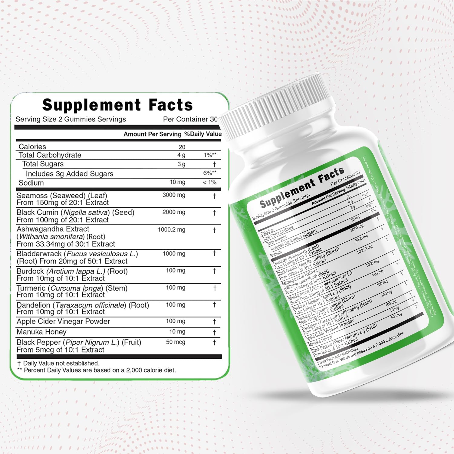 Longevity Nutritional Sea Moss, Thyroid Energy Vitamins Mineral Burdock Manuka Honey Dandelion Apple Cider Bladderwrack Ashwagandha Extract Turmeric Antioxidant Boost Immune Superfood Gummies Longevity NutritionalAu supplements