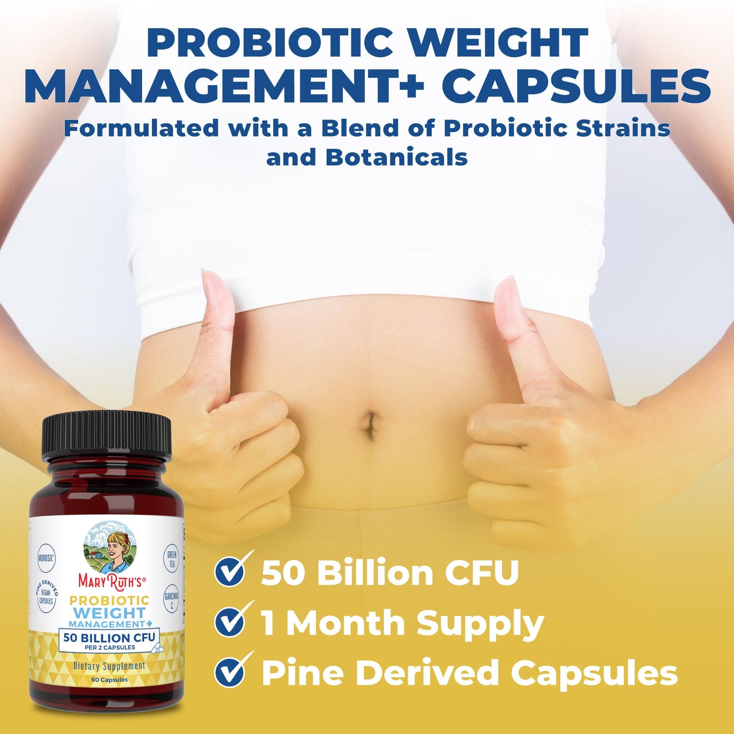 MaryRuth's Probiotics Capsule for Women & Men | Weight Management | Digestive & Gut Health MaryRuth OrganicsUS supplements