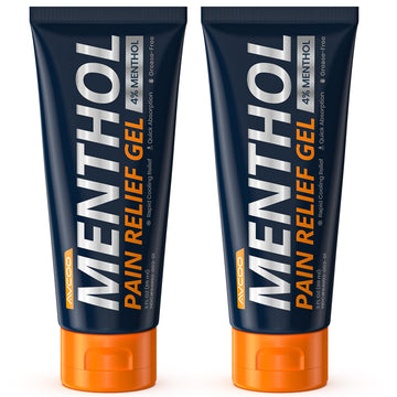 AVCOO 4% Menthol Pain Relief Gel, Cooling Sensation for Arthritis, Knees, Joint, Sore Muscle, Neck, Shoulder and Lower Back Pain Relief, Grease-Free Gel, 2 Packs (3 OZ Per Pack) AVCOOAu supplements