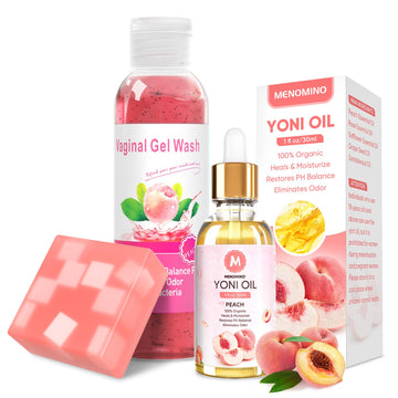 Feminine Wash & Yoni Oil & Yoni Soap Bar Set for Women, 1 Fl.Oz Natural Feminine Oil, Feminine MENOMINOAu supplements