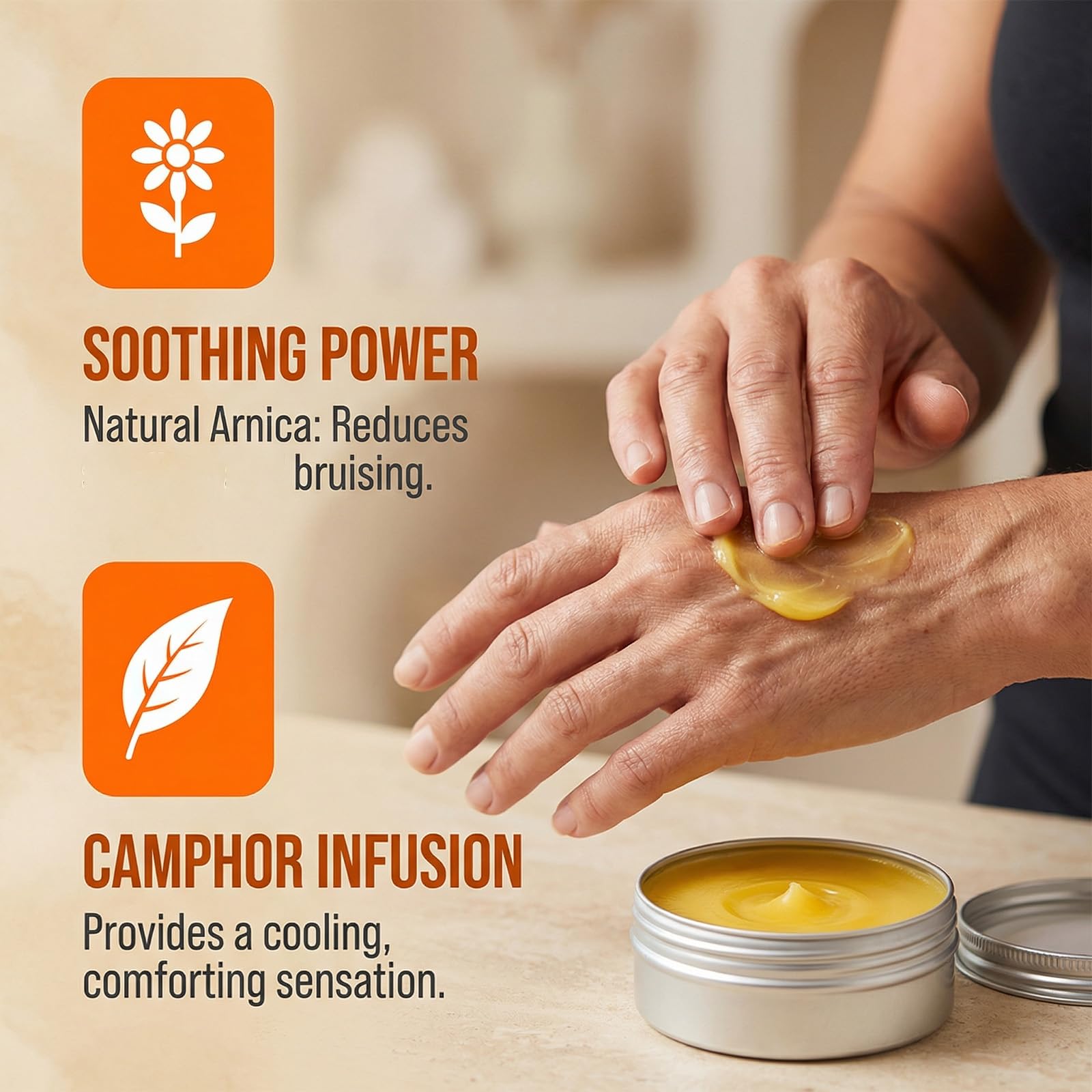 MOUNTAIN 3X 3X Relief Balm, 2.7fl Oz Relief Balm, with Natural Arnica & Camphor, Soothing Neck, Hands & Feet, Non-Greasy Formula, Fast Absorbing (1) MOUNTAIN 3XAu supplements