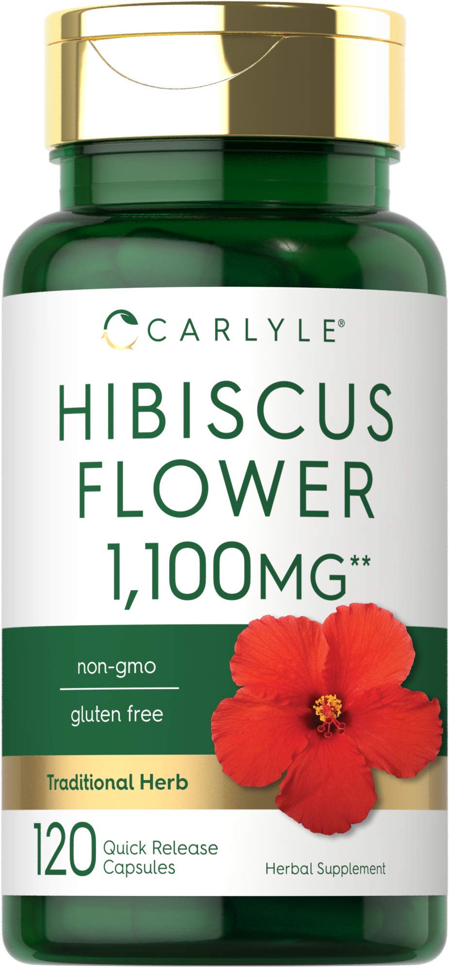 Hibiscus Flower Extract 1100 mg | 120 Capsules | Non-GMO, Gluten Free Supplement CarlyleAu supplements