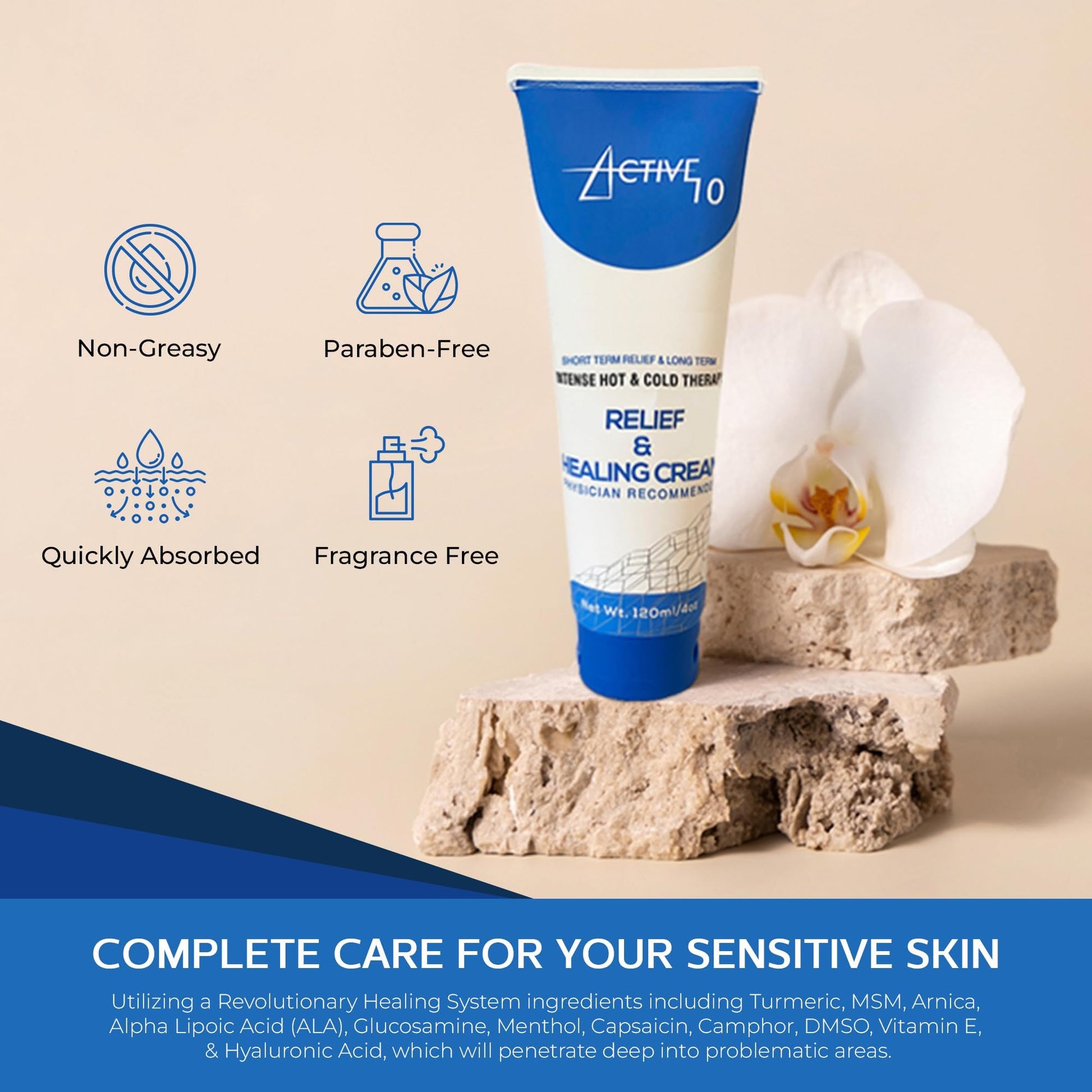 Active 10 Relief and Healing Cream, 4 OZ Active 10Au supplements