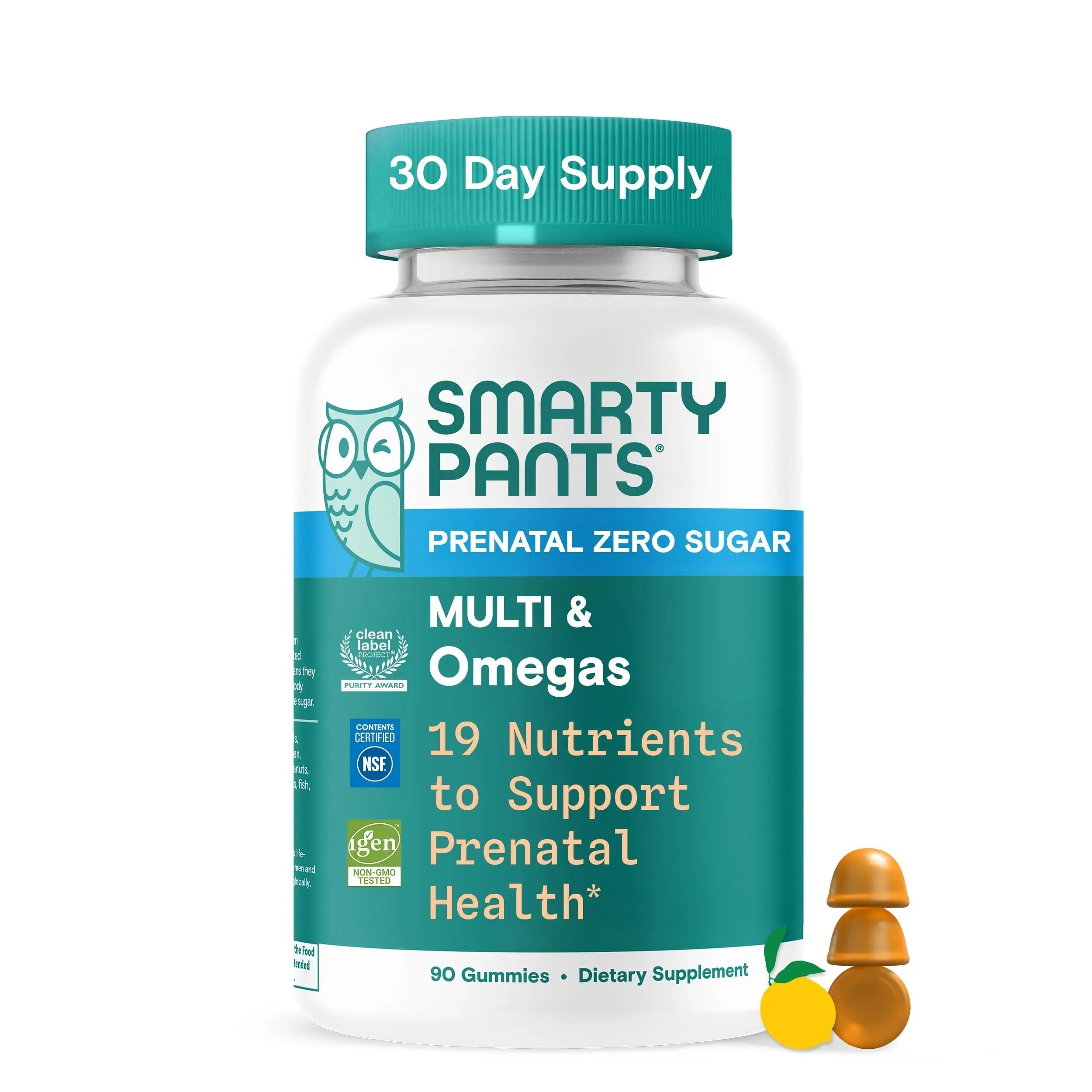 SmartyPants Zero Sugar Prenatal Multivitamin Gummies: Choline, Methylfolate, Omega 3 (ALA), Vitamin D3, C, Vitamin B12, B6, A, K, Zinc, Biotin SmartyPantsAu supplements
