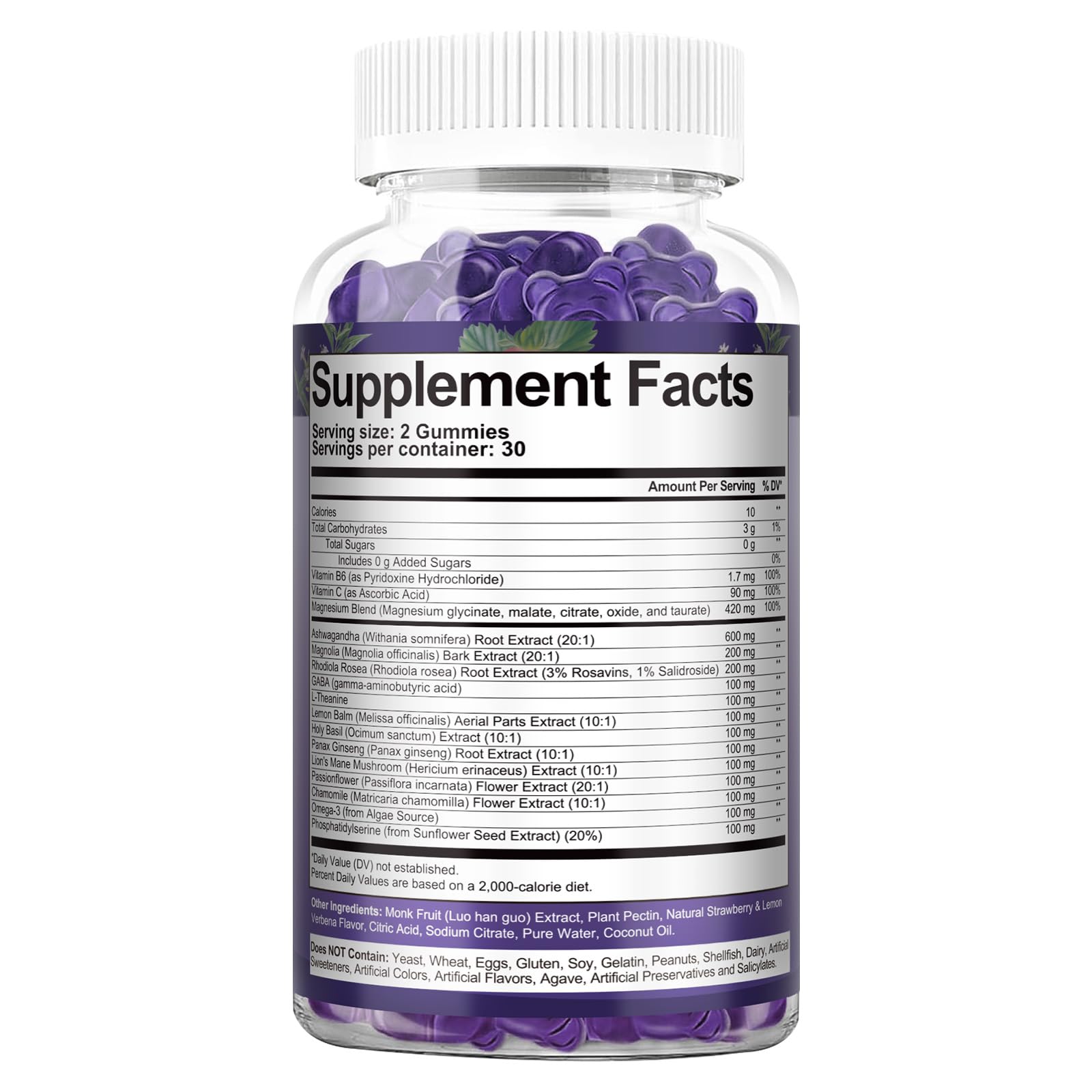 Cortisol Supplements for Women & Men 20-in-1 Cortisol Gummies with Ashwagandha Rhodiola Rosea Magnesium Phosphatidylserine Calm Focus Mood Support Healthy Cortisol Levels 30 Day Supply TotariaAu supplements