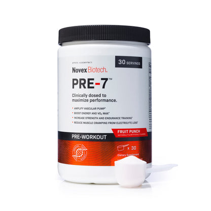 Novex Biotech PRE-7 Pre-Workout Powder – Best preworkout for Men - Boost Energy Novex BiotechUS supplements