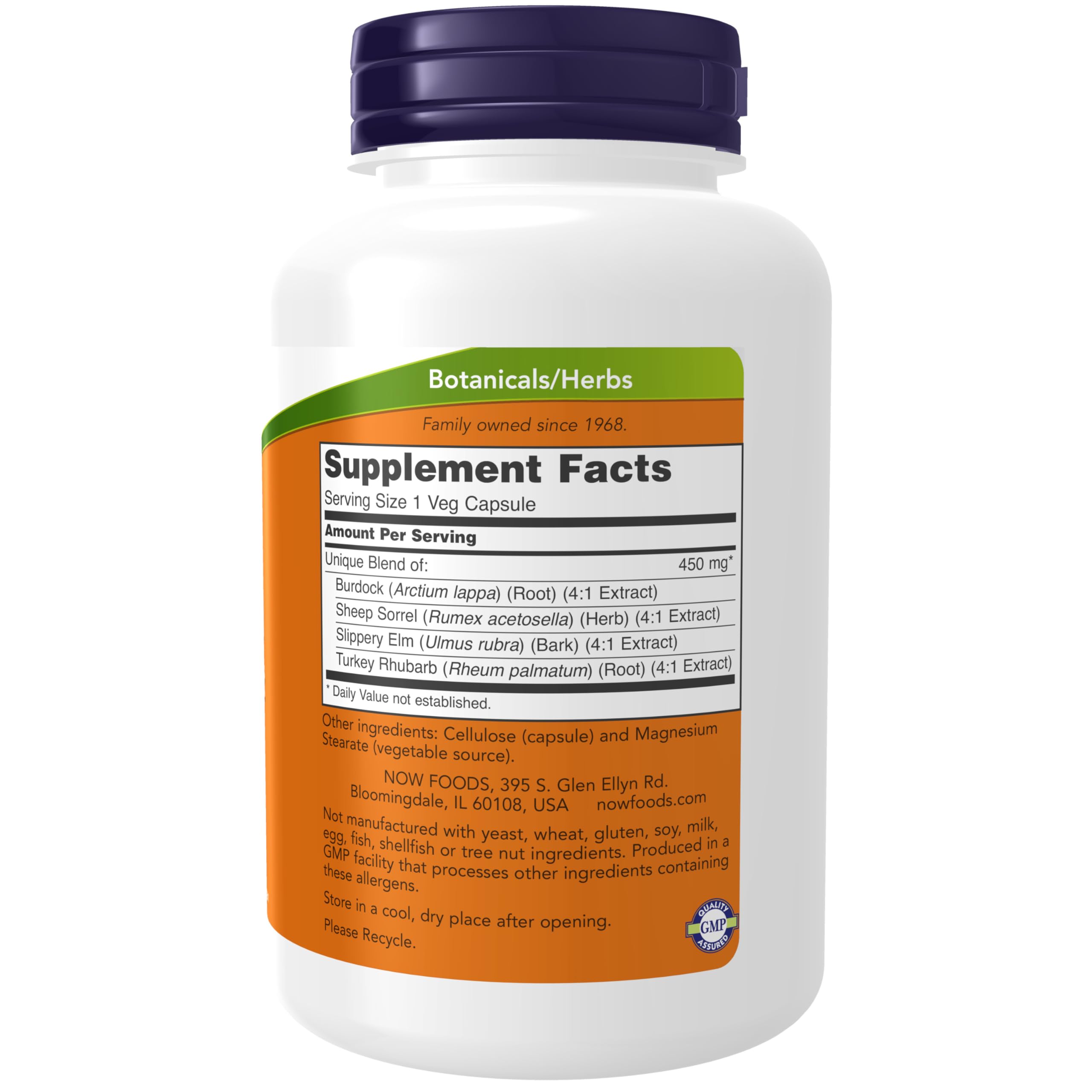 NOW Supplements, Ojibwa Herbal Extract 450 mg, Concentrated Blend , Alcohol-fFree, 4:1 Herbal Extracts, 180 Veg Capsules NOW FoodsAu supplements