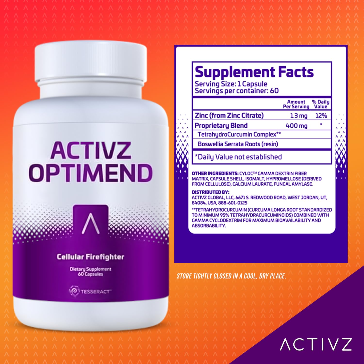 ACTIVZ Optimend - Advanced Joint Mobility and Comfort Support with Enhanced Bioavailability Using CyLoc Dextrin and DexKey Technology - 60 Capsules ACTIVZAu supplements