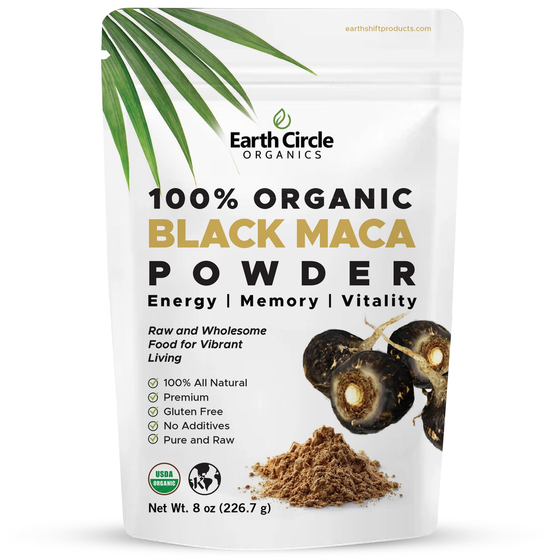 Organic Black Maca Peruvian Root Powder | Black Maca Root for Men | Natural Supplement | Essential Vitamins, Minerals & Fatty Acids Improved Energy | Immune Support (8oz, Pack of 1) Earth Circle OrganicsAu supplements