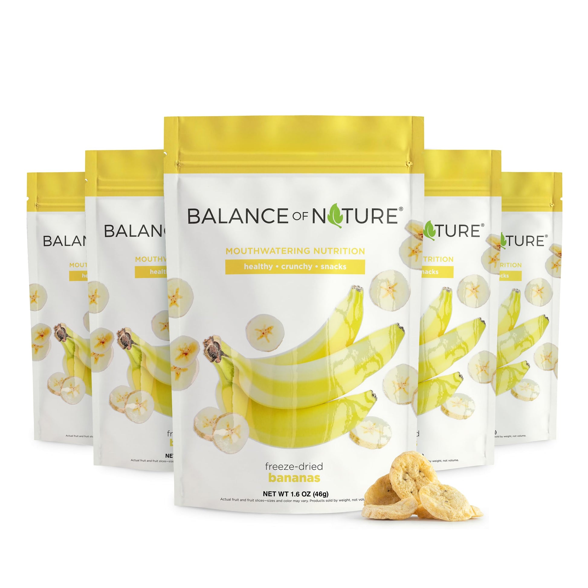 Balance of Nature Freeze-Dried Bananas (5 Pack) – 100% Real Fruit, Crunchy Banana Slices, Healthy Snack, Mouthwatering Nutrition, Gluten-Free, Vegan, No Sugar Added, Five 1.6 oz Bags Balance of NatureAu supplements