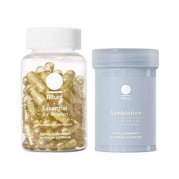 Ritual Postnatal Multivitamin and Gut Duo Supplements with Postnatal Vitamins and Synbiotic+: 3-in-1 Probiotic, Prebiotic, Postbiotic, Supports Lactation, and Gut Health, 30 Day Supply RitualUS supplements