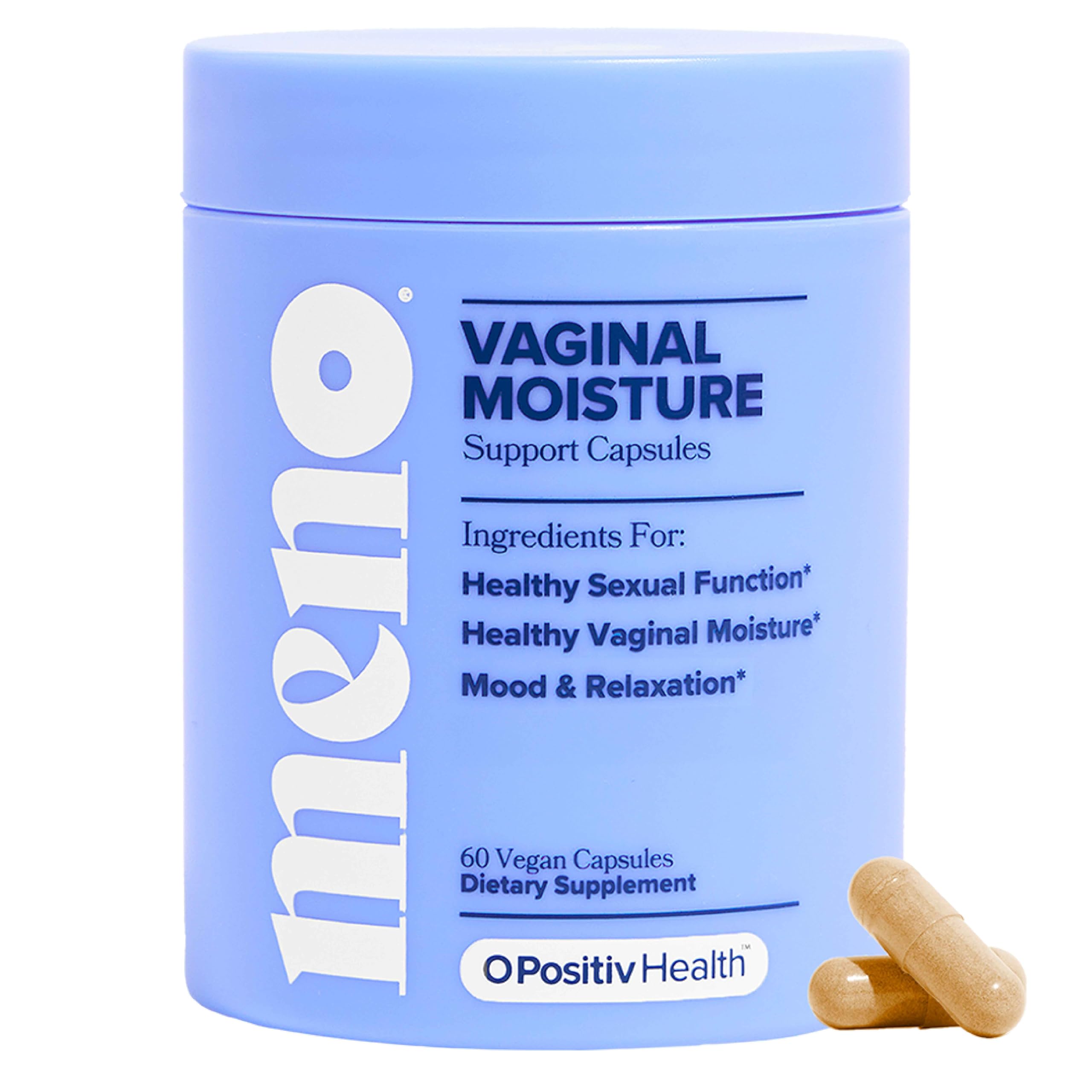 MENO Vaginal Moisture Support Capsules – OBGYN-Formulated to Support Healthy Vaginal Moisture, Mood & Relaxation – Hormone-Free Supplements with Maca Root & Fenugreek Seed Extract – 30 Servings O PositivAu supplements