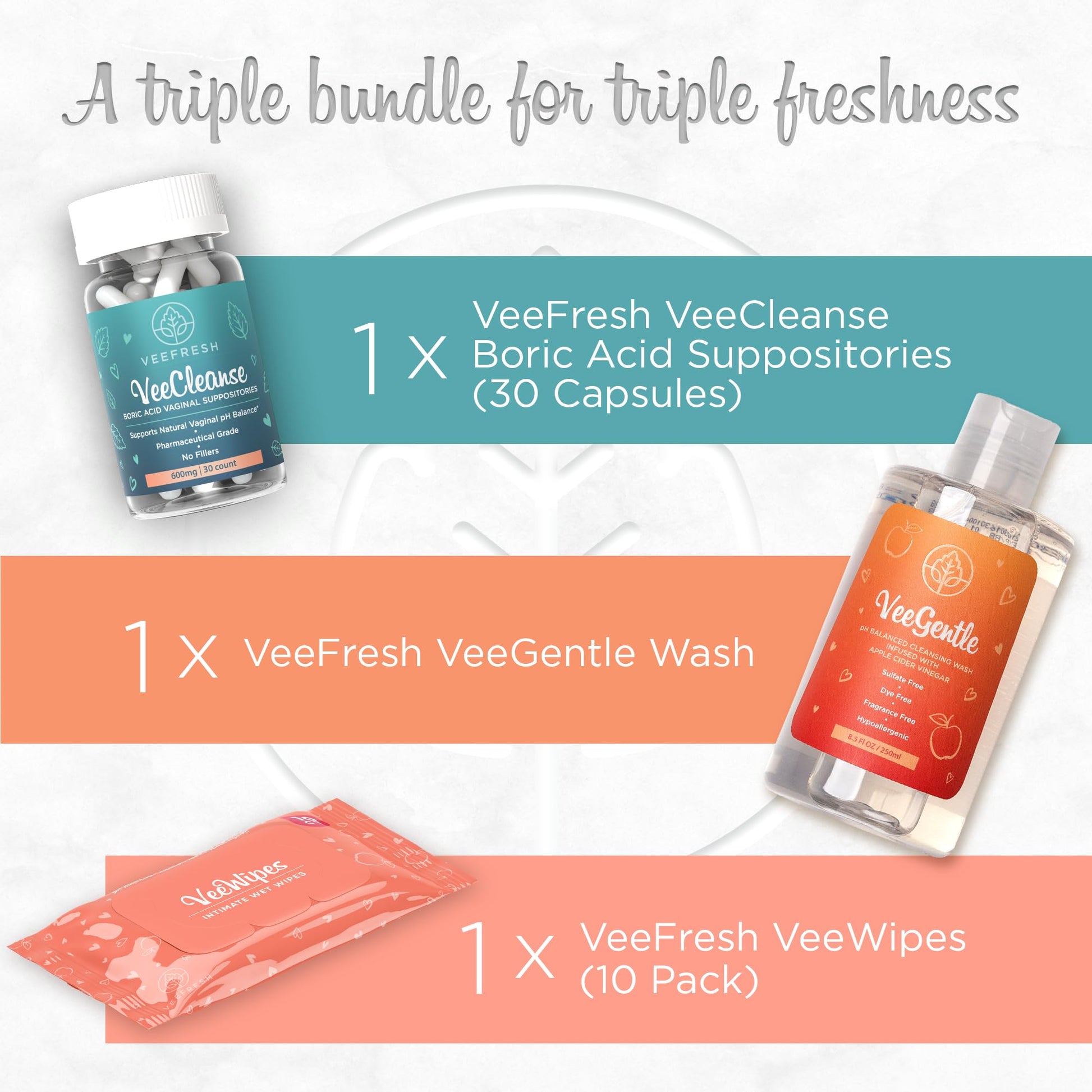 VeeFresh VeePower Bundle - A Convenient Feminine Care Bundle for Any-Time Freshness & Odor Control VeeFreshAu supplements