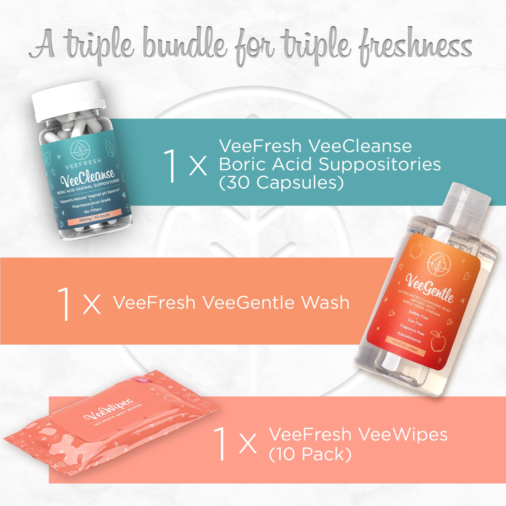VeeFresh VeePower Bundle - A Convenient Feminine Care Bundle for Any-Time Freshness & Odor Control VeeFreshAu supplements