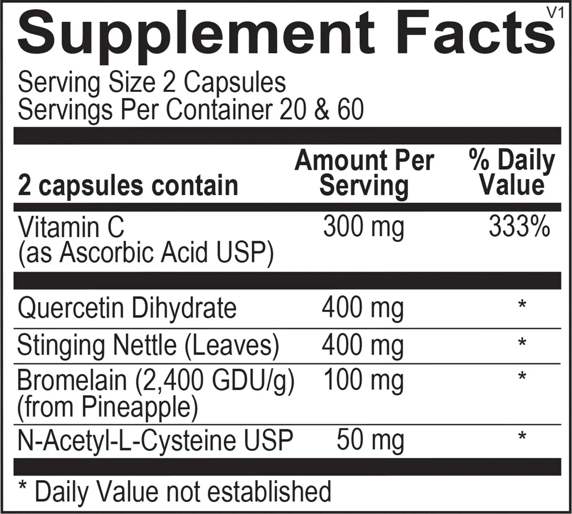 The Source Matters Alleviator Clear-ME SR Seasonal Allergy Relief and Immune Support | Quercetin, Bromelain, Stinging Nettles, NAC, and Vitamin C (40 Capsules) THE SOURCE MATTERSnz supplements
