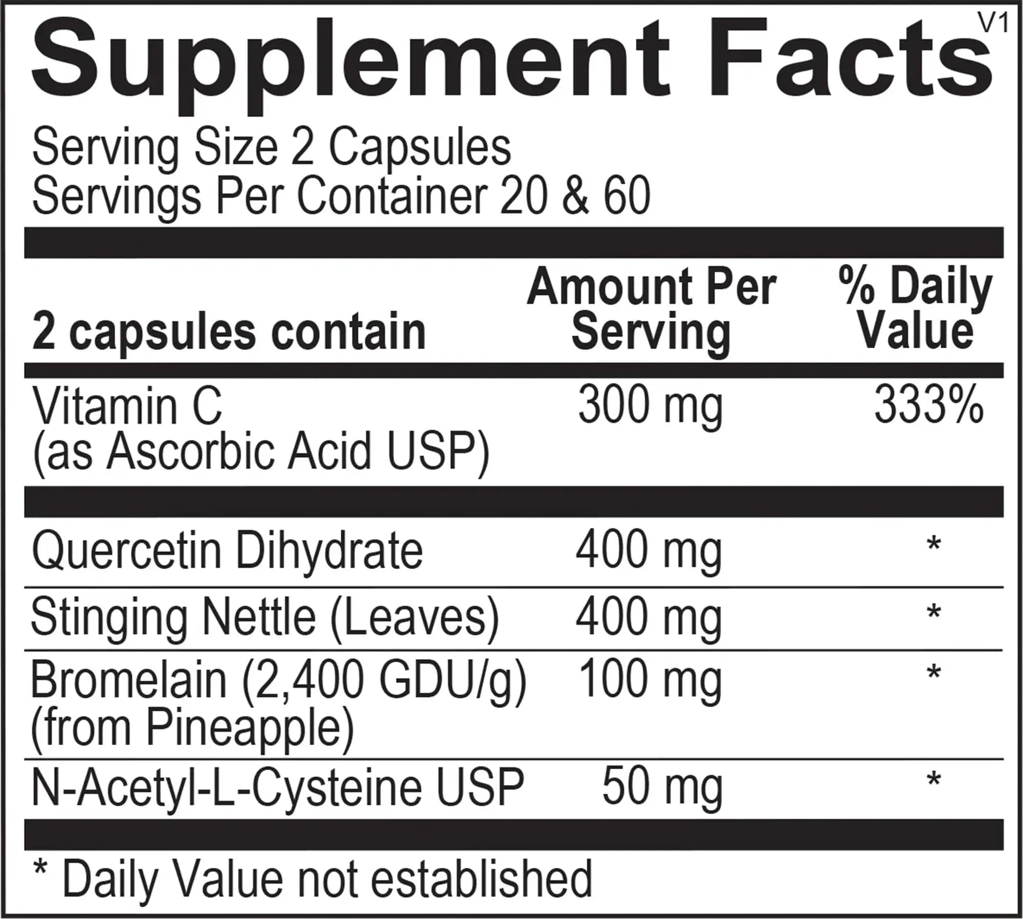 The Source Matters Alleviator Clear-ME SR Seasonal Allergy Relief and Immune Support | Quercetin, Bromelain, Stinging Nettles, NAC, and Vitamin C (40 Capsules) THE SOURCE MATTERSnz supplements
