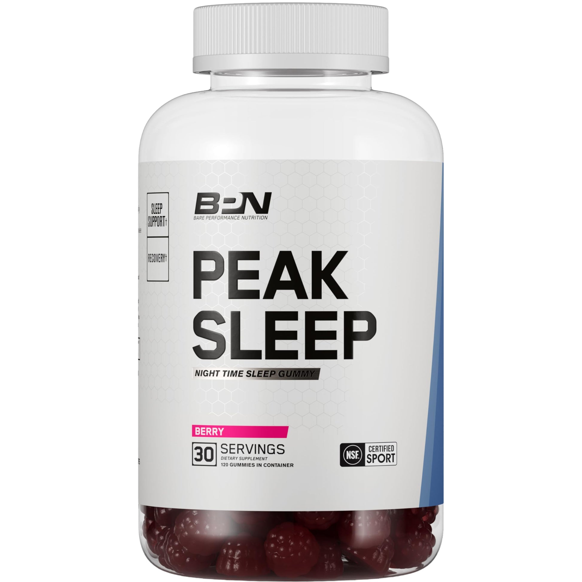 BARE PERFORMANCE NUTRITION, BPN Peak Sleep Gummy, Sleep Aid & Recovery Support Supplement, 30 Servings, Berry BARE PERFORMANCE NUTRITIONAu supplements