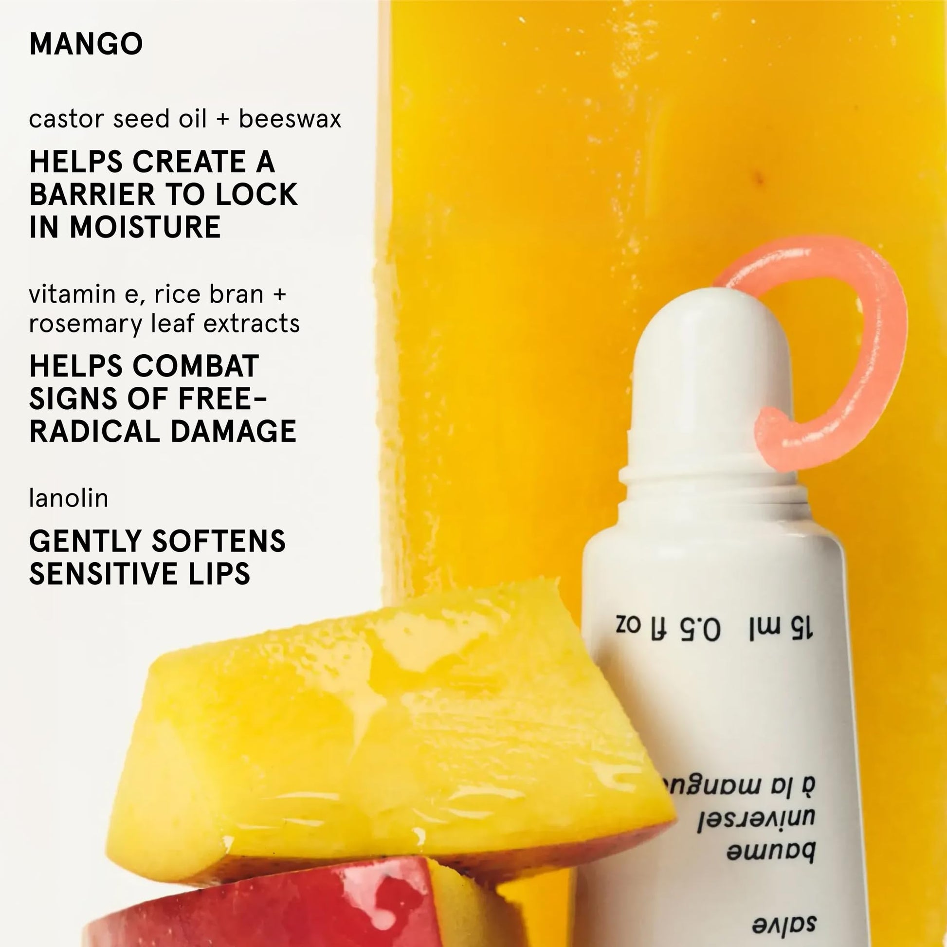 Glossier Balm Dotcom Hydrating Tinted Lip Balm - Universal Salve, Up to 12Hr Moisture for Dry Lips, Cuticles & Skin - Lanolin, Beeswax & Castor Oil - Mango, Tropical Peach Tint, 15ml GlossierAu supplements