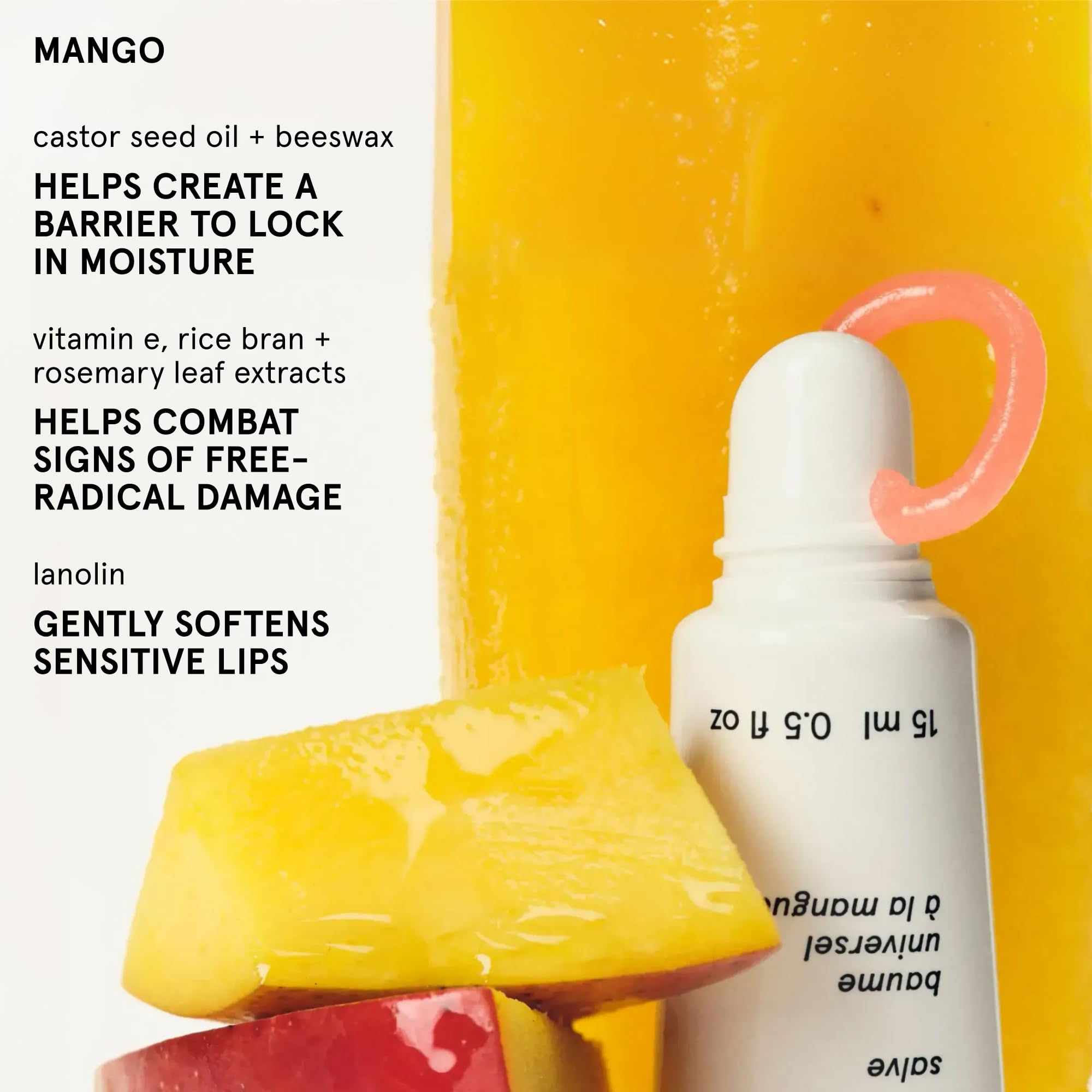 Glossier Balm Dotcom Hydrating Tinted Lip Balm - Universal Salve, Up to 12Hr Moisture for Dry Lips, Cuticles & Skin - Lanolin, Beeswax & Castor Oil - Mango, Tropical Peach Tint, 15ml GlossierAu supplements