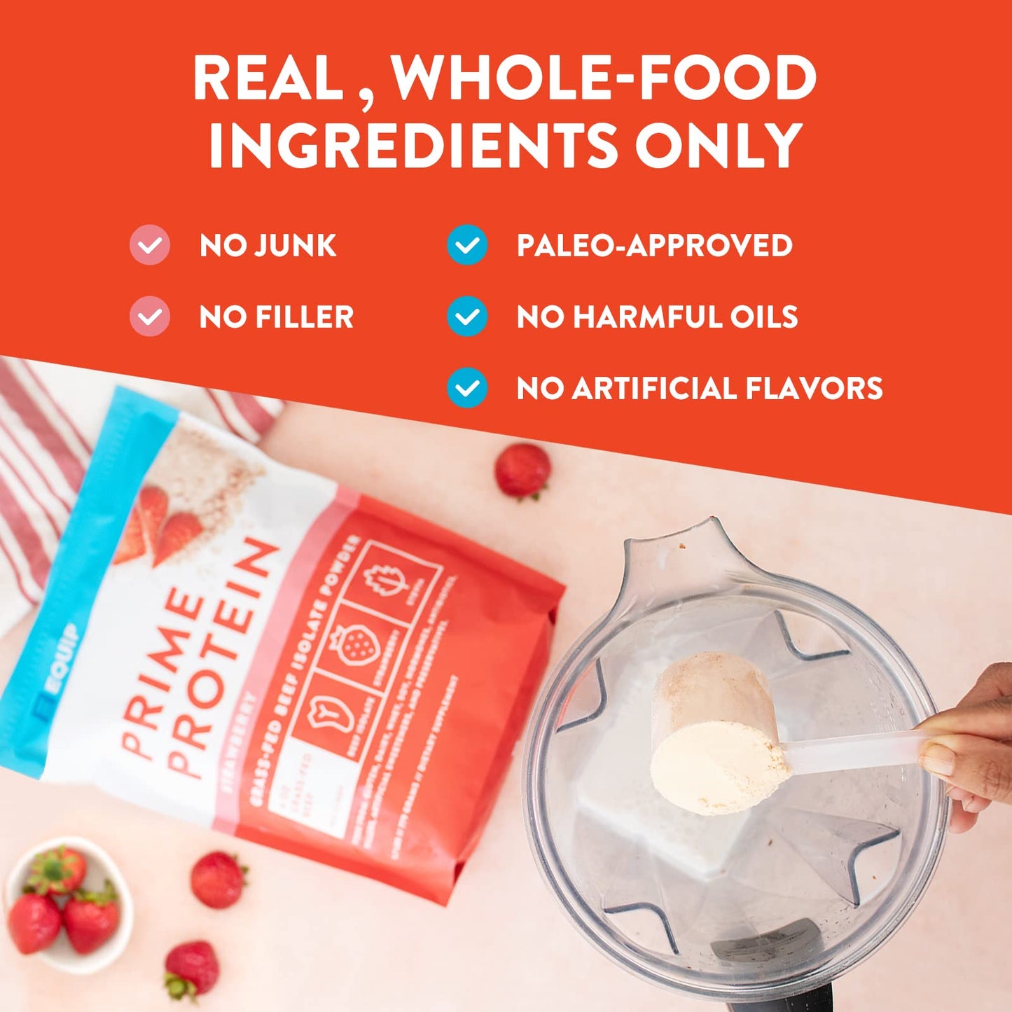 Equip Foods Prime Protein - Grass-Fed Beef Protein Powder Isolate -Paleo and Keto EquipUS supplements