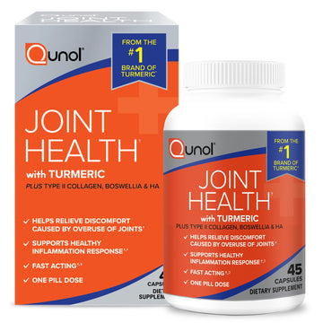 Qunol 5-in-1 Joint Support Supplement, Fast Acting, One Pill Dose, Support Healthy Inflammation Response & Discomfort Caused by Overuse of Joints, Alternative to Glucosamine Chondroitin MSM, 45 Count QunolAu supplements